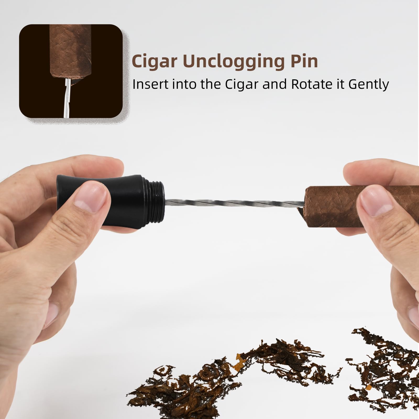 4-in-1 Cigar Punch Multitool Set with 8mm Hole Opener & Anti-Hot Finger Design - Premium Cigar Draw Enhancer for Smooth Smoking Experience - Perfect for Cutting Blocked Cigars & Enjoying Full Flavor Without Burns - Ideal for Cigar Lounges, Outdoor Smoking & Gifts for Cigar Lovers