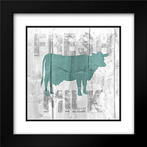 Black Modern Wood Frame with Double Matting