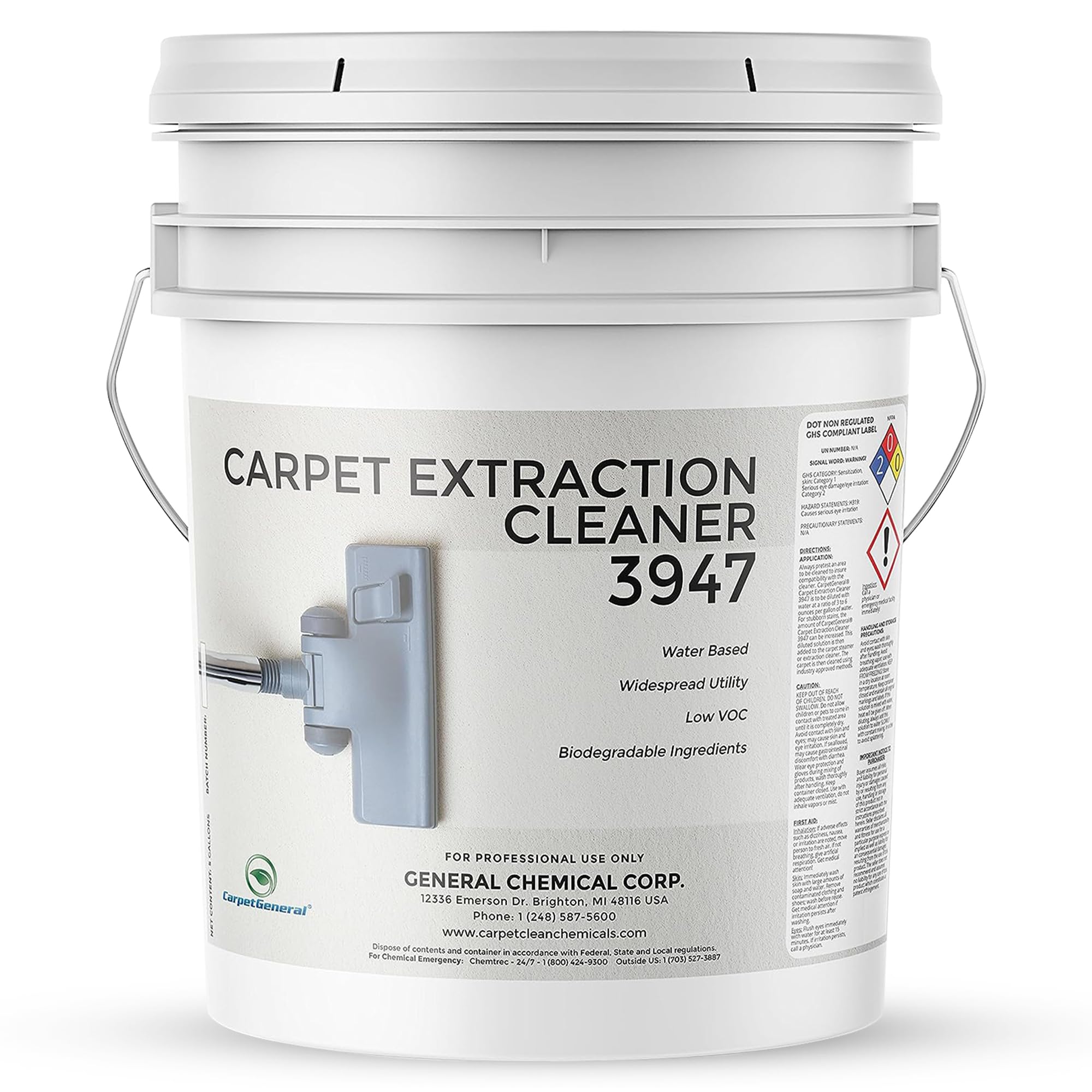 Professional Water-Based Carpet Extraction Cleaner Solution - Heavy Duty Deep Clean & Stain Remover for Machines | Pet-Safe Formula | Ideal for Residential & Commercial Use | Perfect for High-Traffic Areas, Pet Accidents & Tough Stains