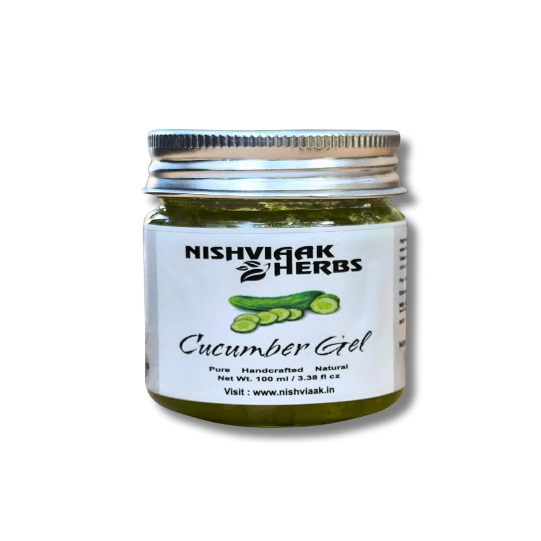 Nishviaak™ Cucumber Gel for Skin Care - Hydrating & Soothing Face Mask, Natural Herbal Extract for Glowing Skin | Perfect for Daily Use, Spa Treatments & Post-Sun Care