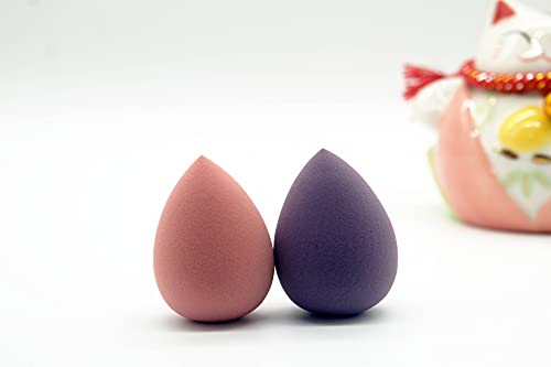 Premium Soft Beauty Blender Sponge for Flawless Makeup Application - Mini Wet & Dry Liquid Foundation Blender (Grayish Purple) - Perfect for Liquid, Cream & Powder Makeup