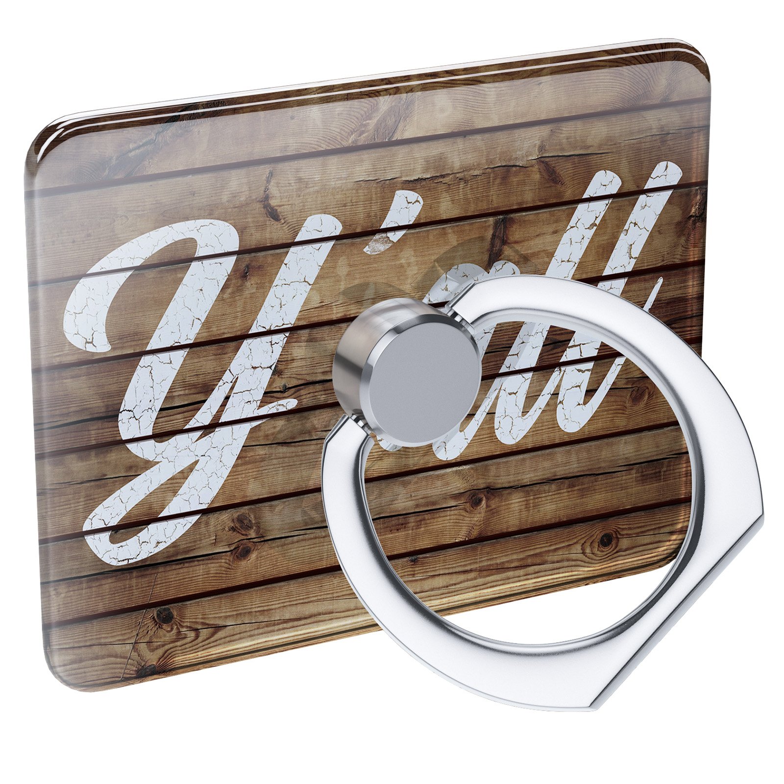 Cell Phone Ring Holder - Painted Wood Collapsible Grip & Stand by Neonblond - Perfect for Hands-Free Viewing, Selfies, and Secure Grip