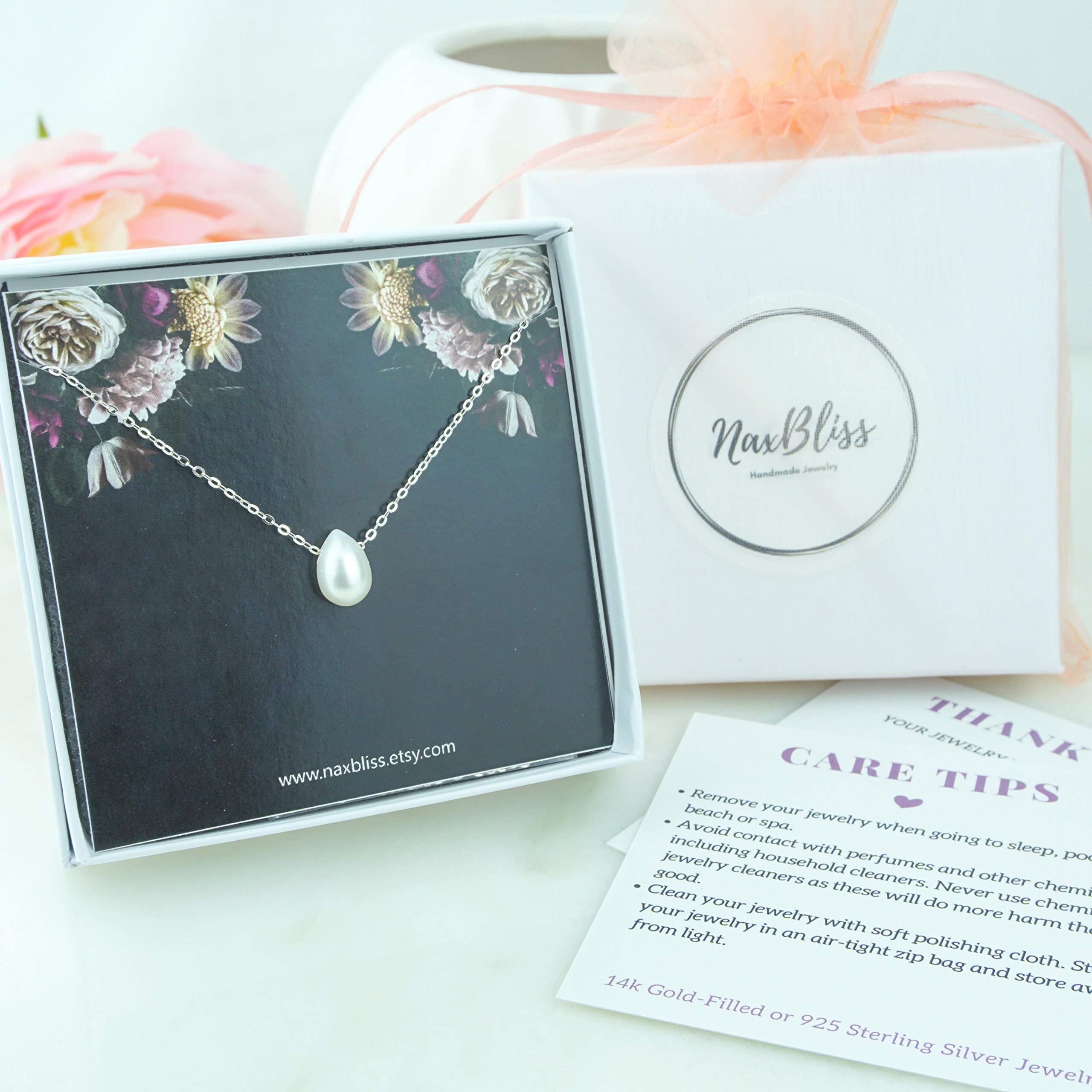 Pearl Necklace for Best Friends - Soul Sister Gift for Birthday, BFF & Unbiological Sister - Perfect for Anniversaries, Graduation & Special Occasions