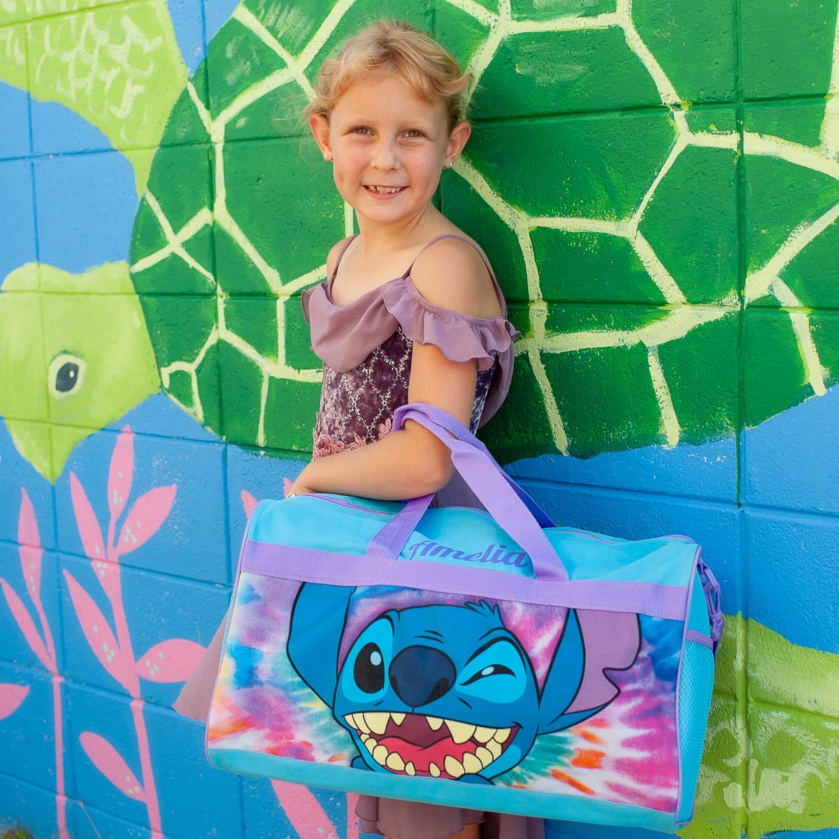 Personalized Disney Stitch Kids Duffel Bag - Licensed Character Backpack for Boys & Girls - Perfect for School, Travel, and Sports Gear Storage