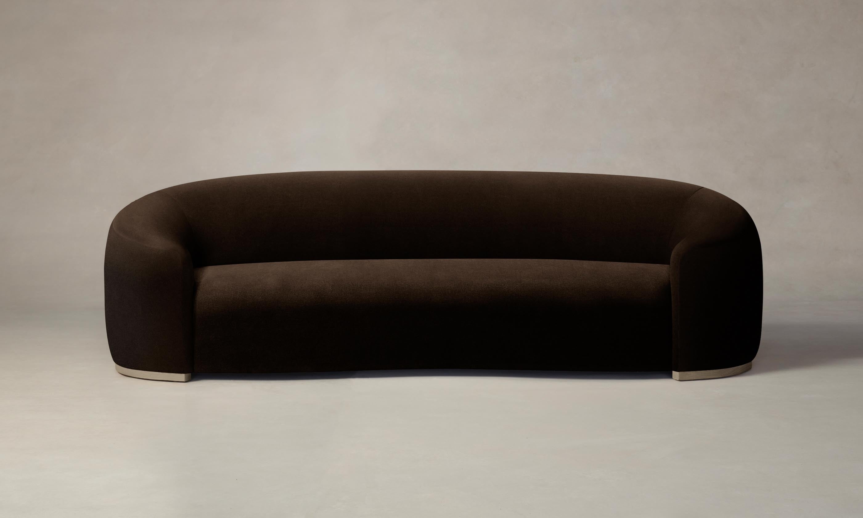 Luxury Mohair Chocolate Chelsea Sofa - Elegant Mid-Century Modern Design for Living Room & Lounge - Perfect for Home, Office & Hotel Decor