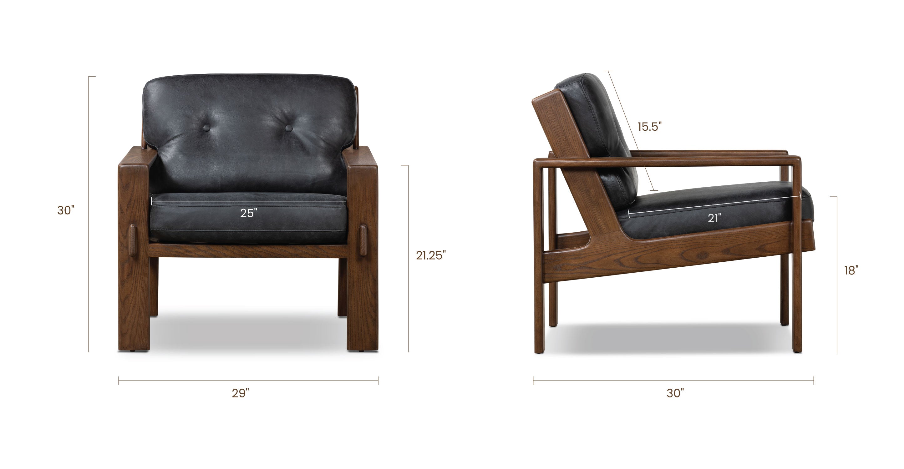 Skive Lounge Chair - Modern Comfortable Recliner for Living Room, Bedroom & Office - Perfect for Relaxing, Reading & Napping