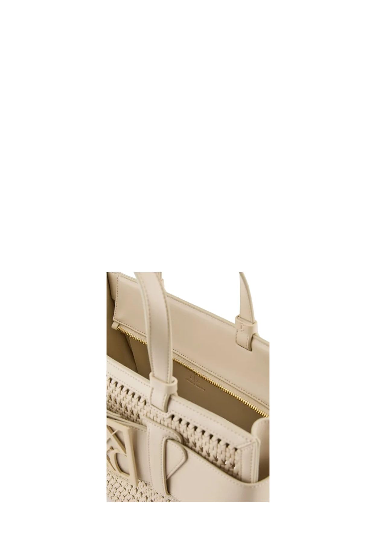 ARMANI EXCHANGE Susy Big Mesh Tote Bag in Dusty Ground - Stylish Women's Shoulder Handbag for Work, Shopping & Travel