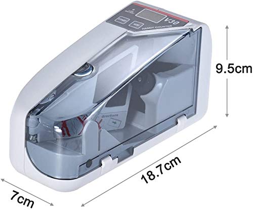 Cosdio Portable Money Counter Machine - Mini Bill Cash Counter for Multi-Currency Banknotes | Handheld Digital Currency Counting Device for Small Businesses, Retail Stores & Home Use