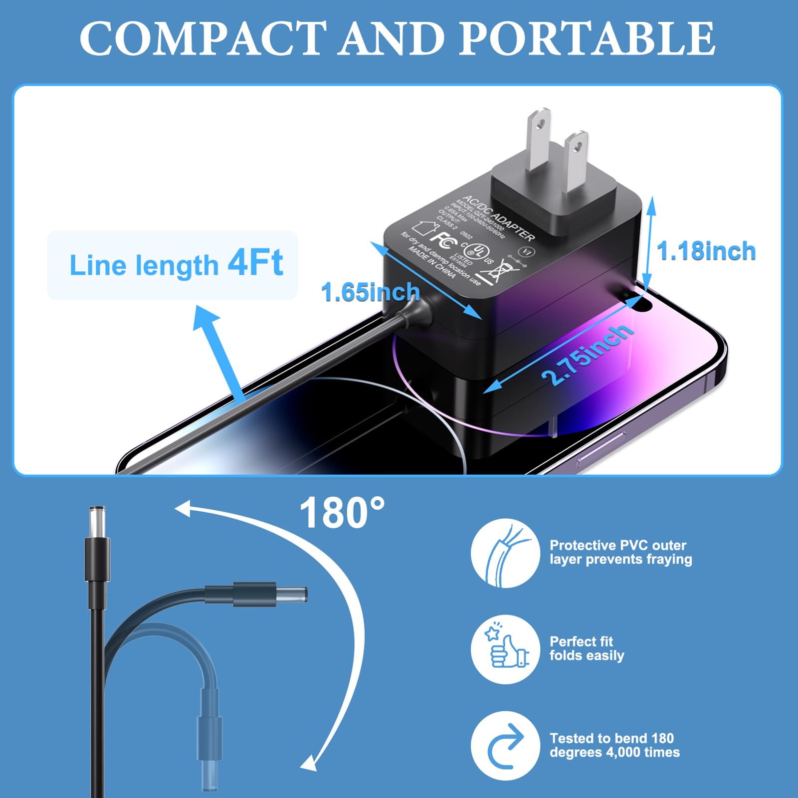 Original Vacuum Cleaner Charger for EICOBOT A10 AR182/Ganiza V25/Oraimo OSV-102/WLUPEL Hero 8/Kyvol V20/Afoddon A200PRO - Replacement Power Cord for Cordless Vacuums - Perfect for Home Cleaning & Quick Recharging