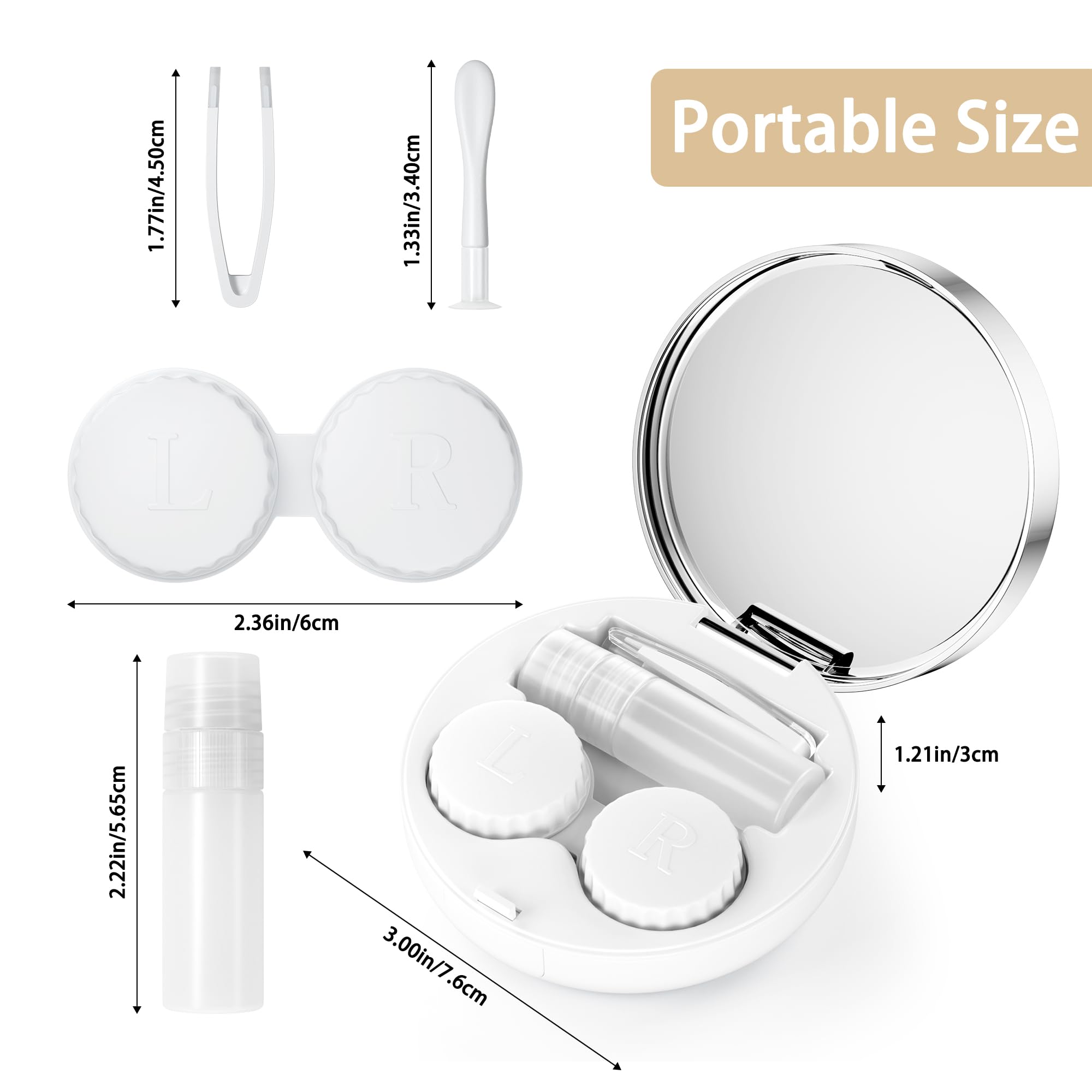 Travel Contact Lens Case with Solution - Cute & Portable Contact Lens Holder for Daily Use, Outdoor Activities & Trips | Perfect for Travelers & On-the-Go Lifestyle