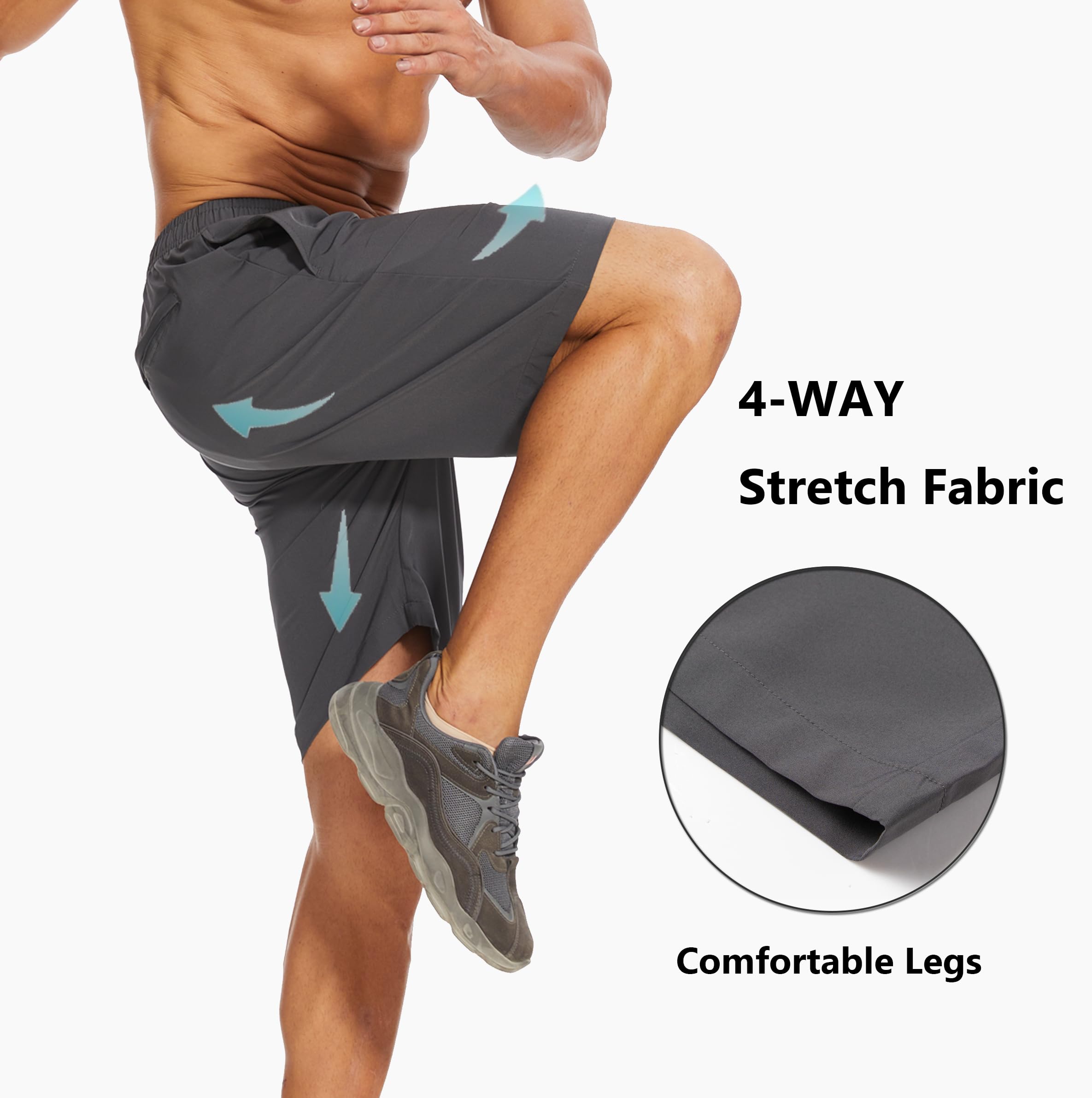 Vcansion Men's Quick Dry Hiking Shorts - Lightweight Outdoor Sports Shorts for Running, Swimming & Skateboarding | Perfect for Summer Adventures & Water Activities