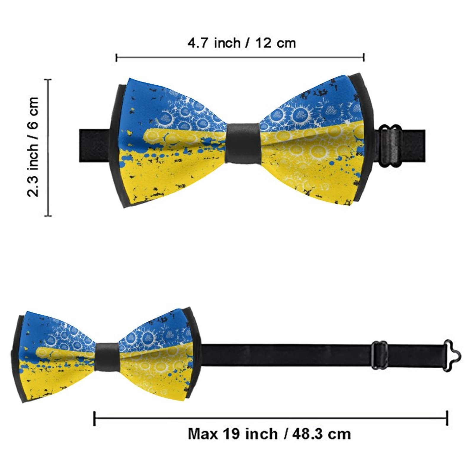 AMRANDOM Men's Pre-Tied Adjustable Bow Tie for Weddings, Prom & Formal Events - Classic Style for Grooms, Best Men & Party Attire