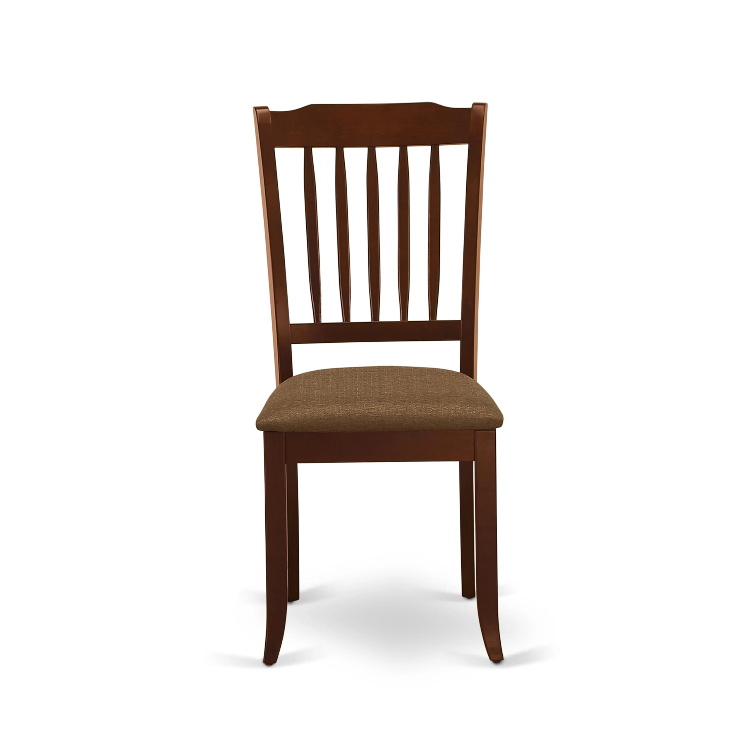 East West Furniture AMDA3-MAH-C 3-Piece Round Kitchen Dining Set with Pedestal Table & 2 Upholstered Chairs, 36x36 Inch, Mahogany - Perfect for Small Spaces, Breakfast Nooks, and Cozy Apartments