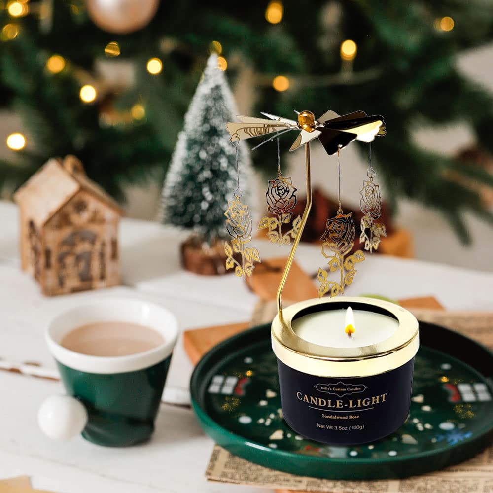 Kelly's Custom Rotating Scented Candles - Rose Fragrance Birthday Gifts for Women, Her, Mom & Wife | Funny & Unique Candle Gifts for Colleagues | Perfect for Home Decor, Relaxation & Special Occasions