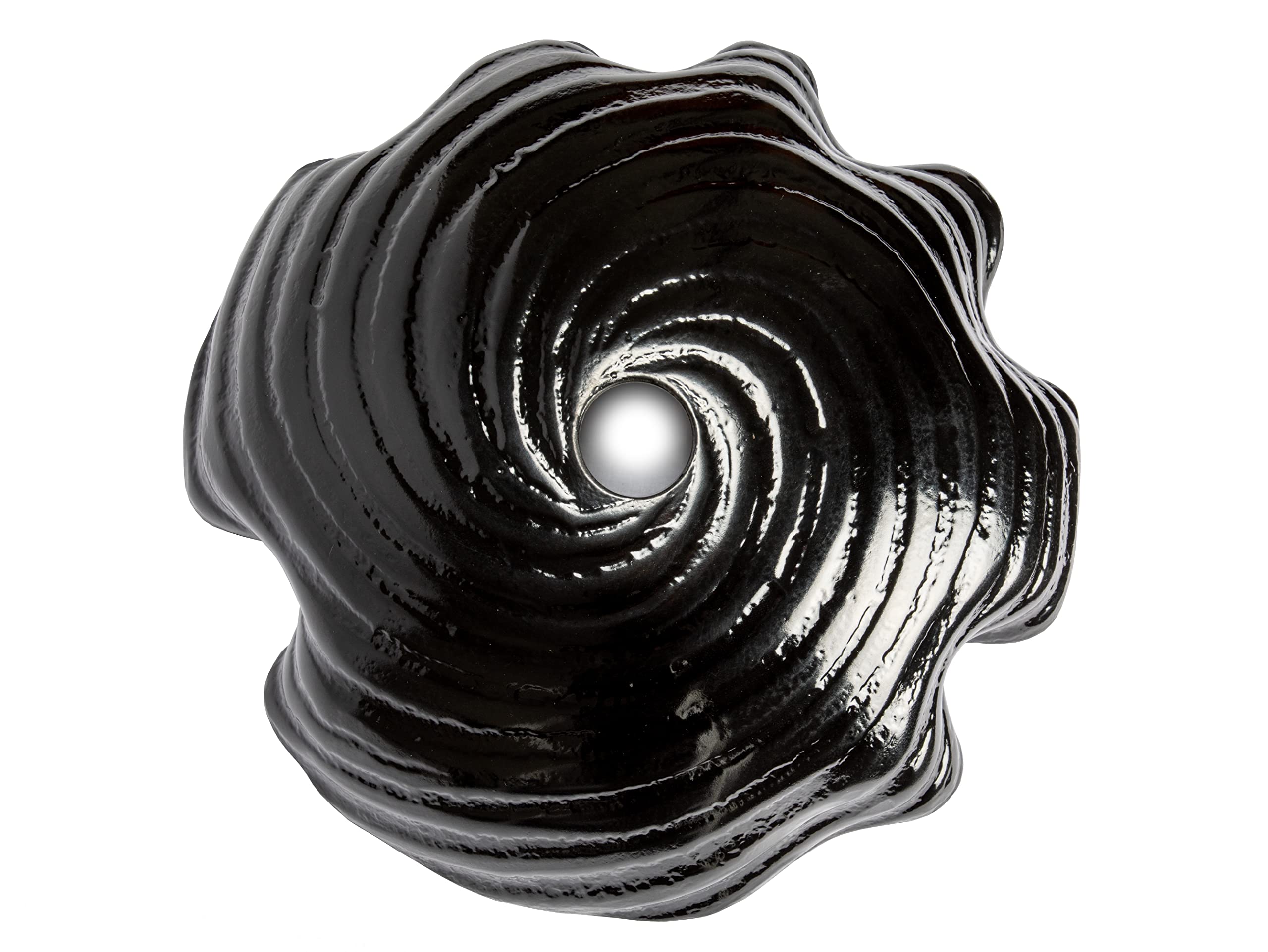 Midnight Wave Glass Vessel Bathroom Sink - Modern Oval Above Counter Basin for Vanity, Powder Room & Luxury Bathroom Decor