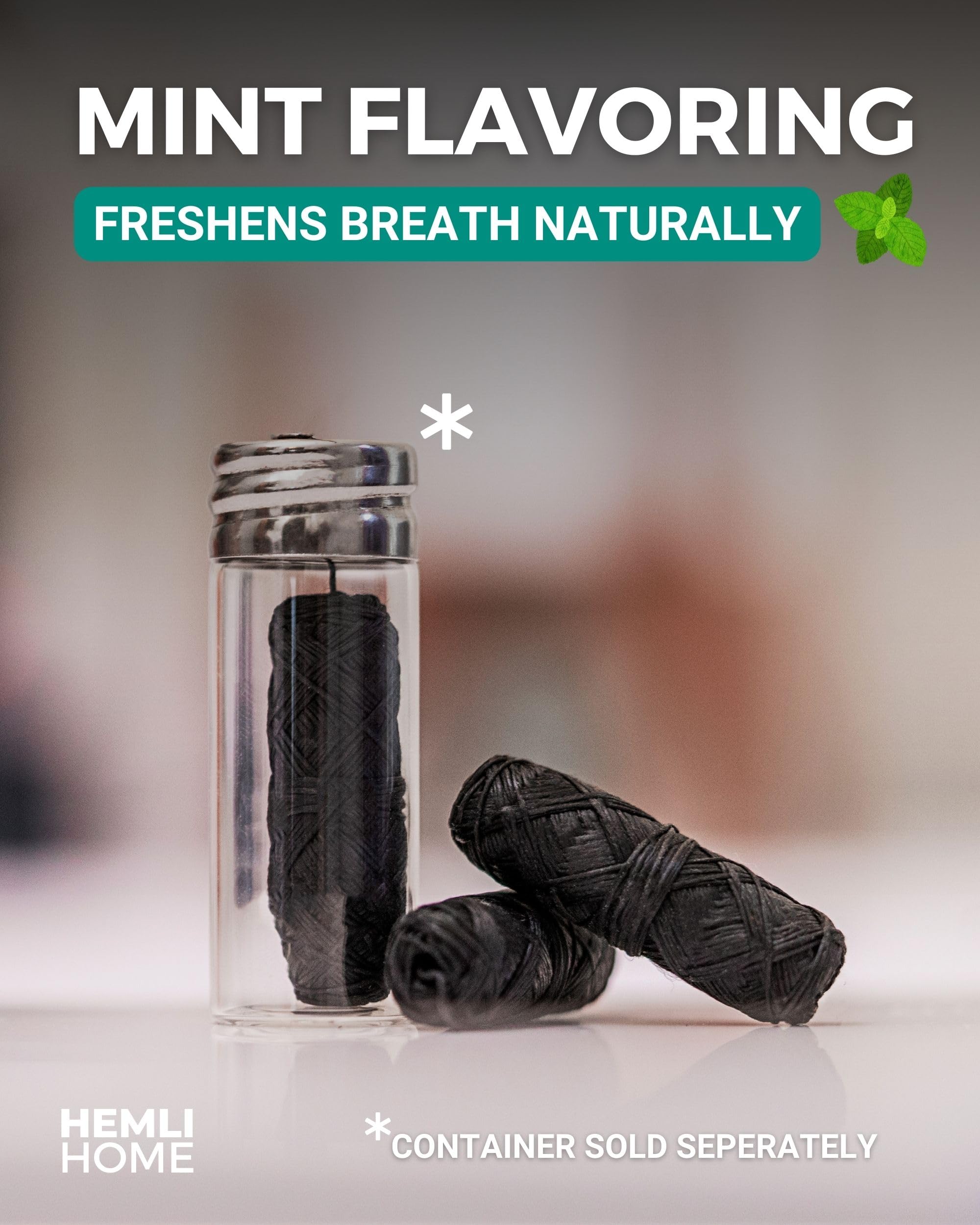 Organic Bamboo Charcoal Dental Floss Refills - 5 Pack (33 Yards Each) | Natural Mint Flavor, Eco-Friendly & Biodegradable Bamboo Fiber Floss with Plant-Based Candelilla Wax | Perfect for Travel, Home & Zero-Waste Oral Care Routine