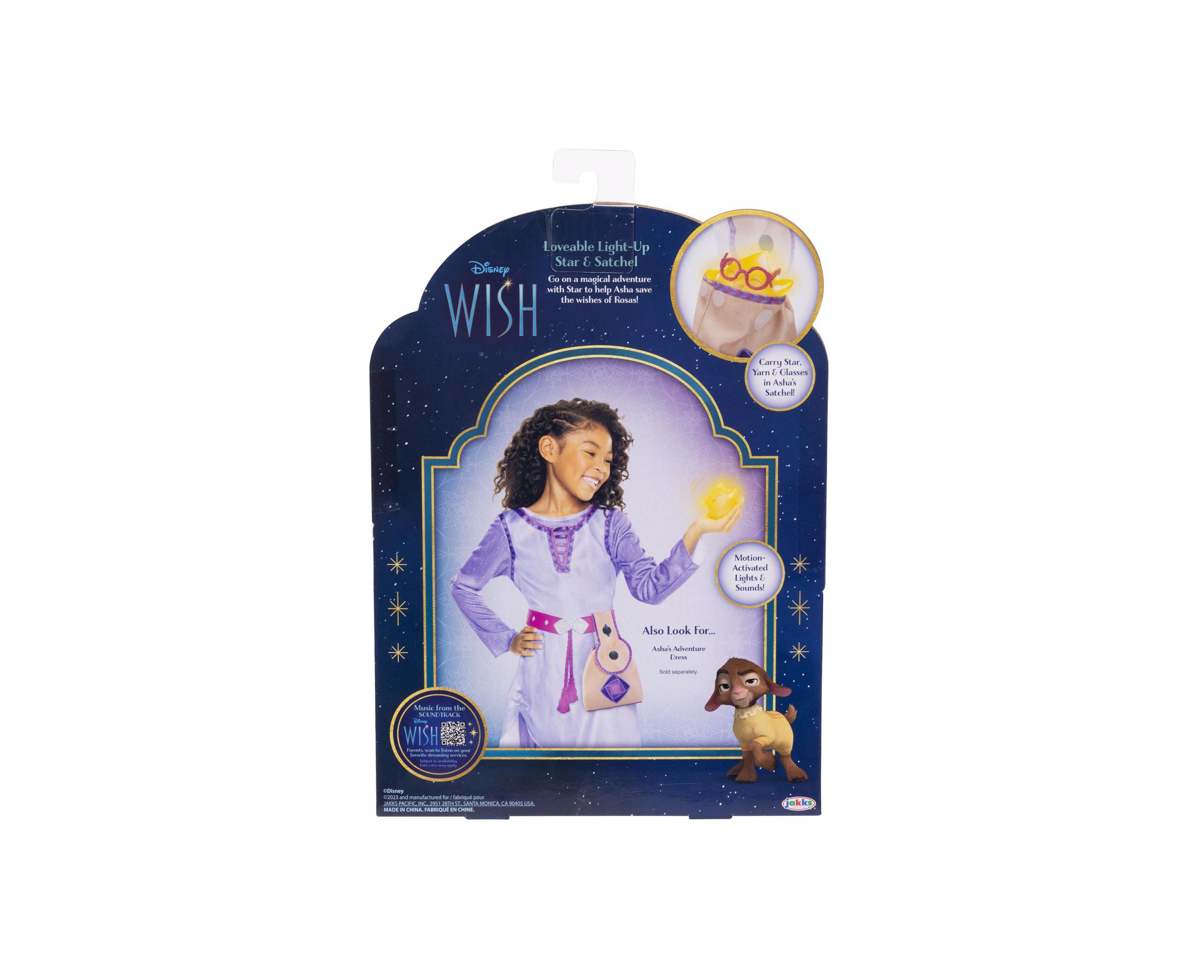 Disney Wish Interactive Light Up Star with Satchel - Magical Role Play Toy for Kids | Pretend Play, Dress Up & Storytelling Fun