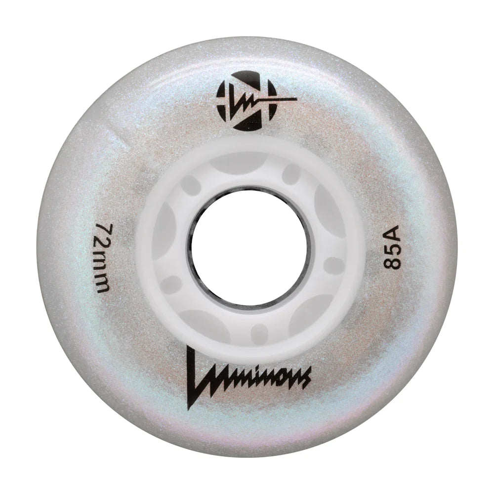 Glow Luminous 72mm LED Light Up Skateboard Wheels - Perfect for Night Skating, Longboard & Cruiser Boards - Glow in The Dark Wheels for Safety & Fun