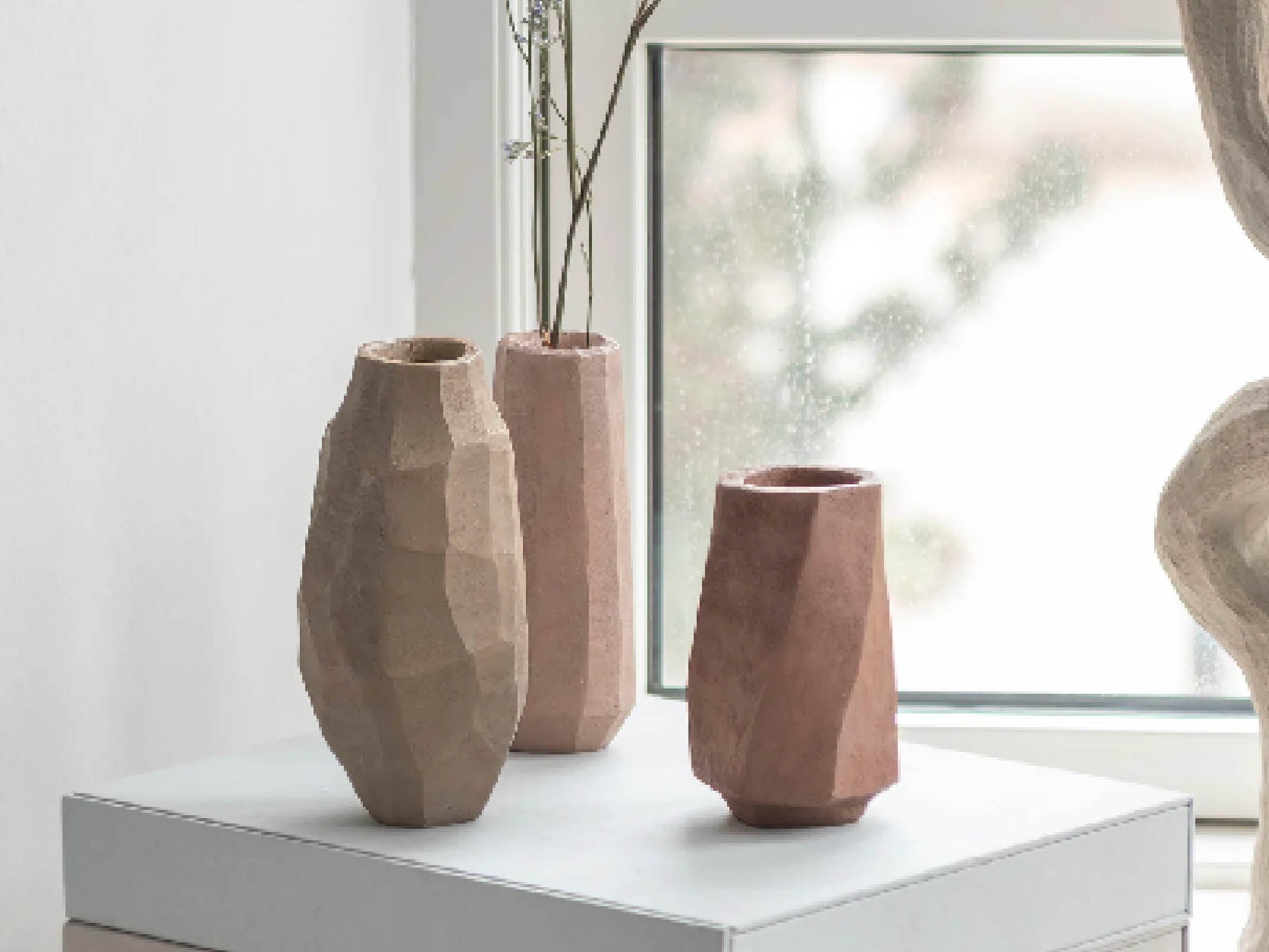 Artpiece Nuki Vase B - Handmade Ceramic Flower Vase for Home Decor, Wedding Centerpiece & Gift Idea - Perfect for Living Room, Dining Table & Office Desk Decoration