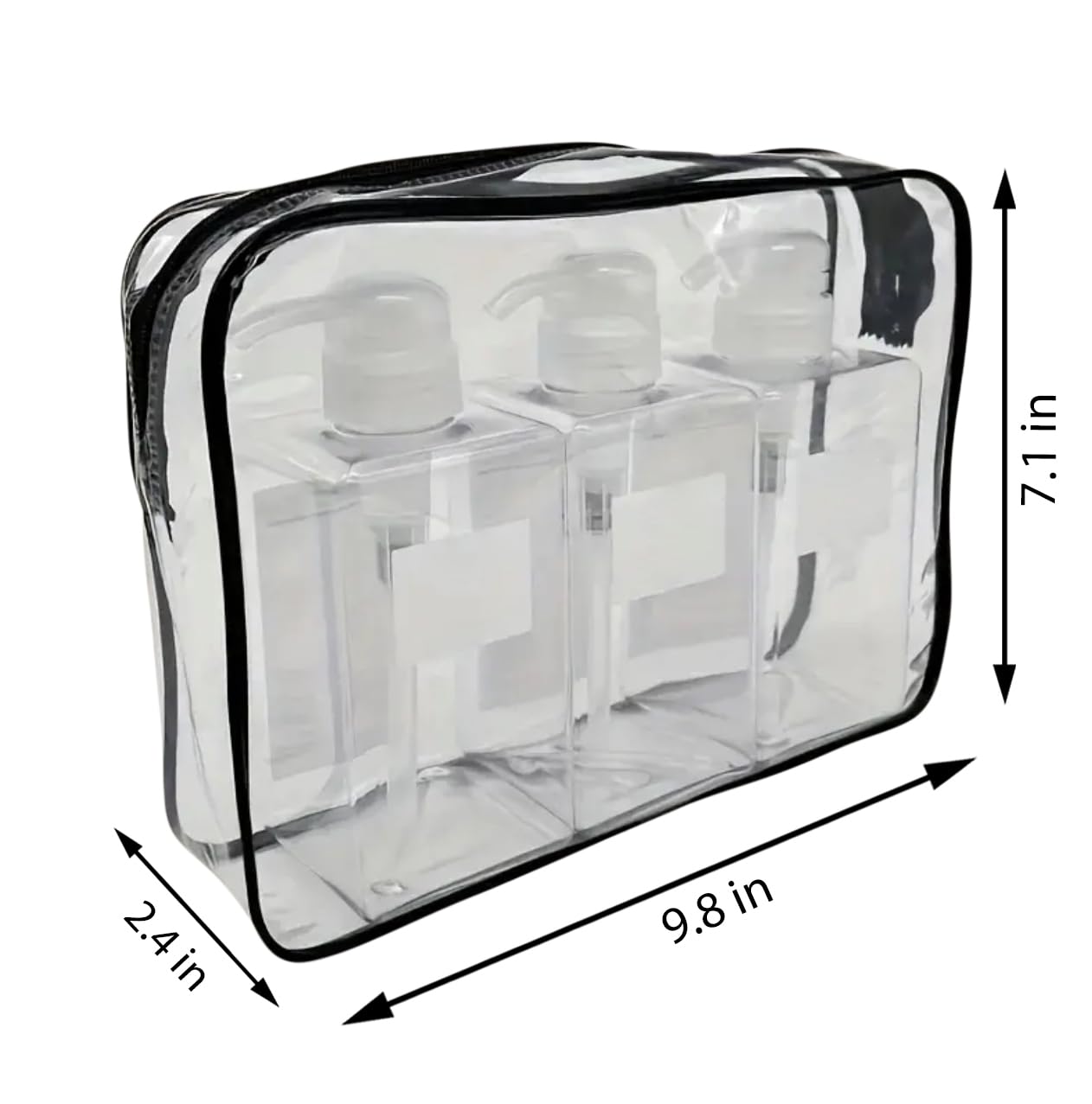 TSA Approved Clear Toiletry Travel Bags 3 Pack - Durable & Waterproof Cosmetic Organizer for Airport Security | Perfect for Carry-On Luggage, Vacation Essentials & Business Trips