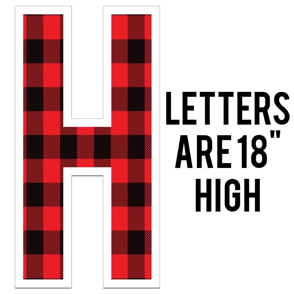 Custom Personalized Lumberjack Happy Birthday Yard Sign with Buffalo Plaid Design - Includes 26 Letter Stakes & Custom Cutout Stakes | Outdoor Birthday Party Decorations for Backyard, Lawn, Garden Celebrations