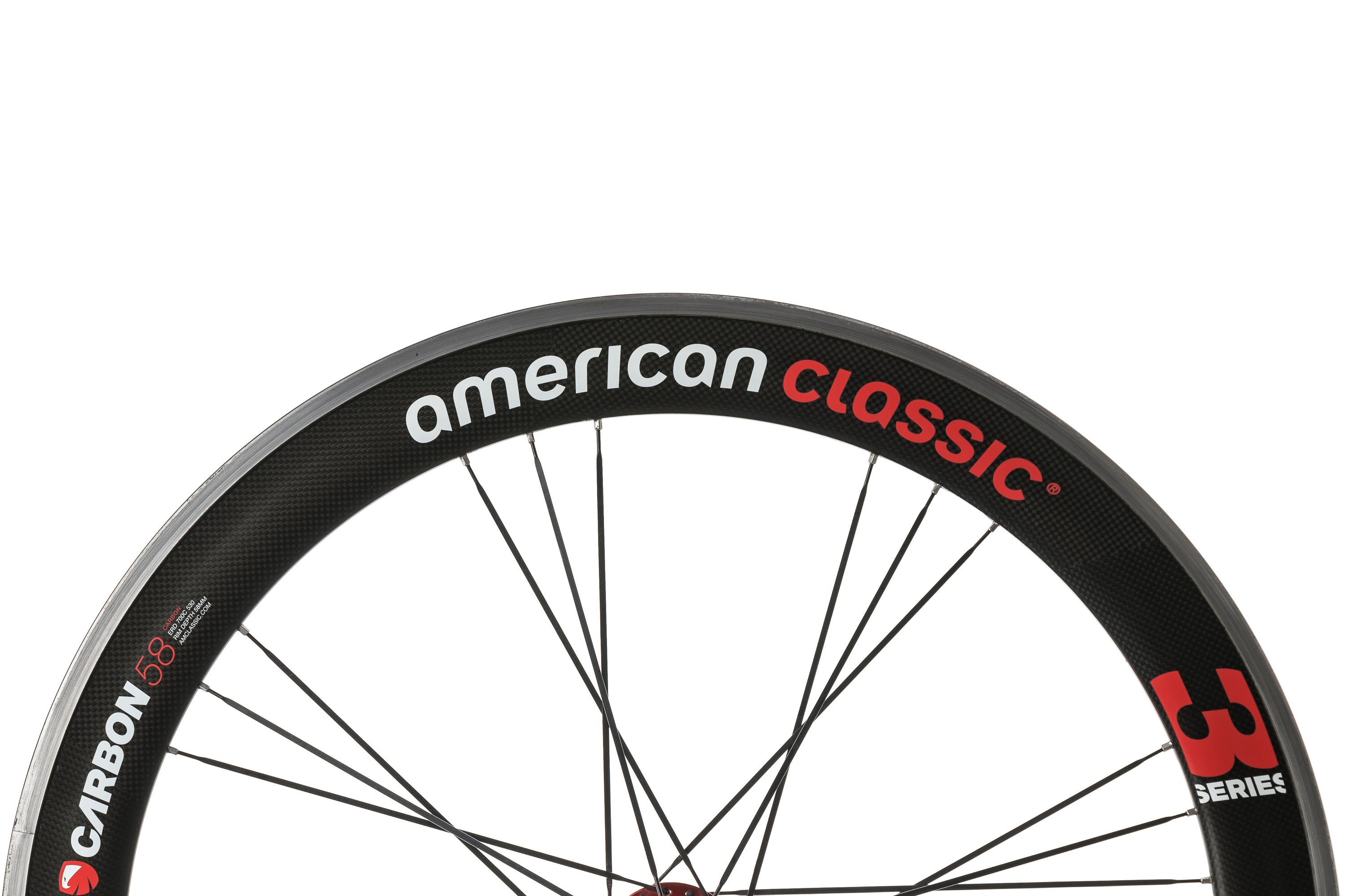 American Classic 58 Carbon/Alloy Clincher 700c Wheelset - Lightweight Road Bike Wheels for Racing & Performance Cycling | Perfect for Road Racing, Triathlons & Training