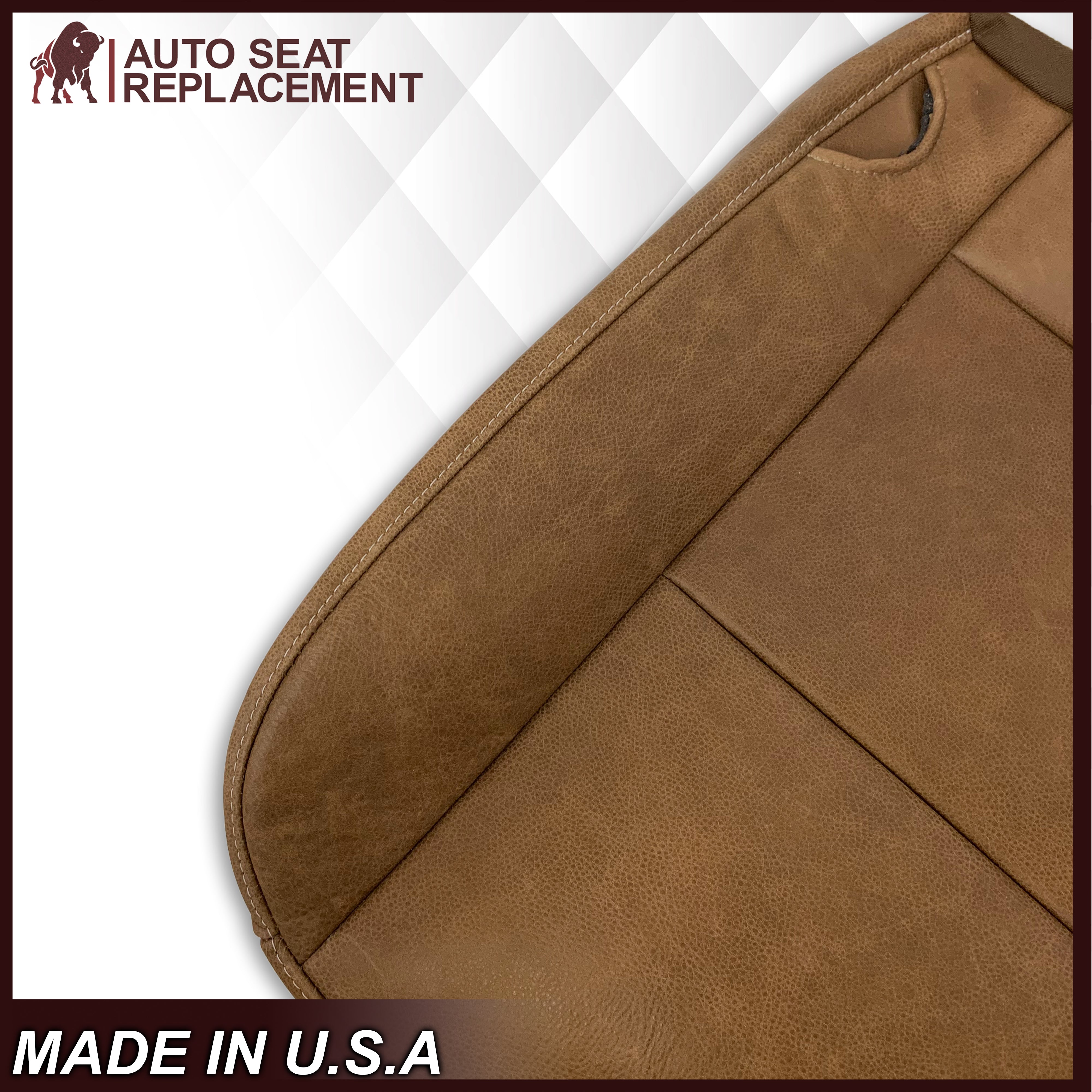 2002-2007 Ford F250 F350 King Ranch Replacement Seat Covers - Genuine Cowhide Leather or Premium Vinyl - Durable Front Seat Protection for Trucks & Off-Road Adventures