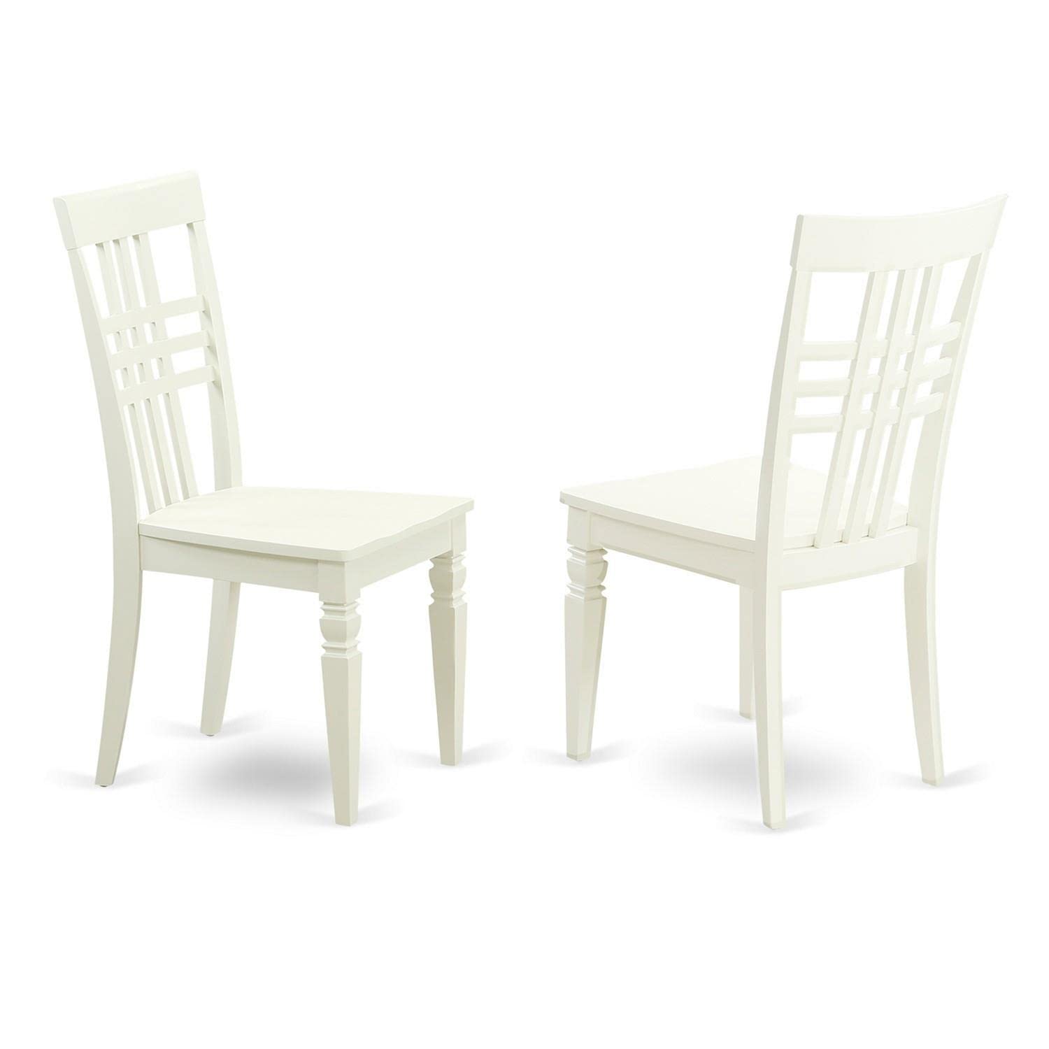 East West Furniture 5 Piece Dining Room Set with Butterfly Leaf Table & 4 Chairs - 32x54 Inch Linen White Kitchen Table Set for Small Spaces | Perfect for Breakfast Nook, Apartment Dining & Family Gatherings