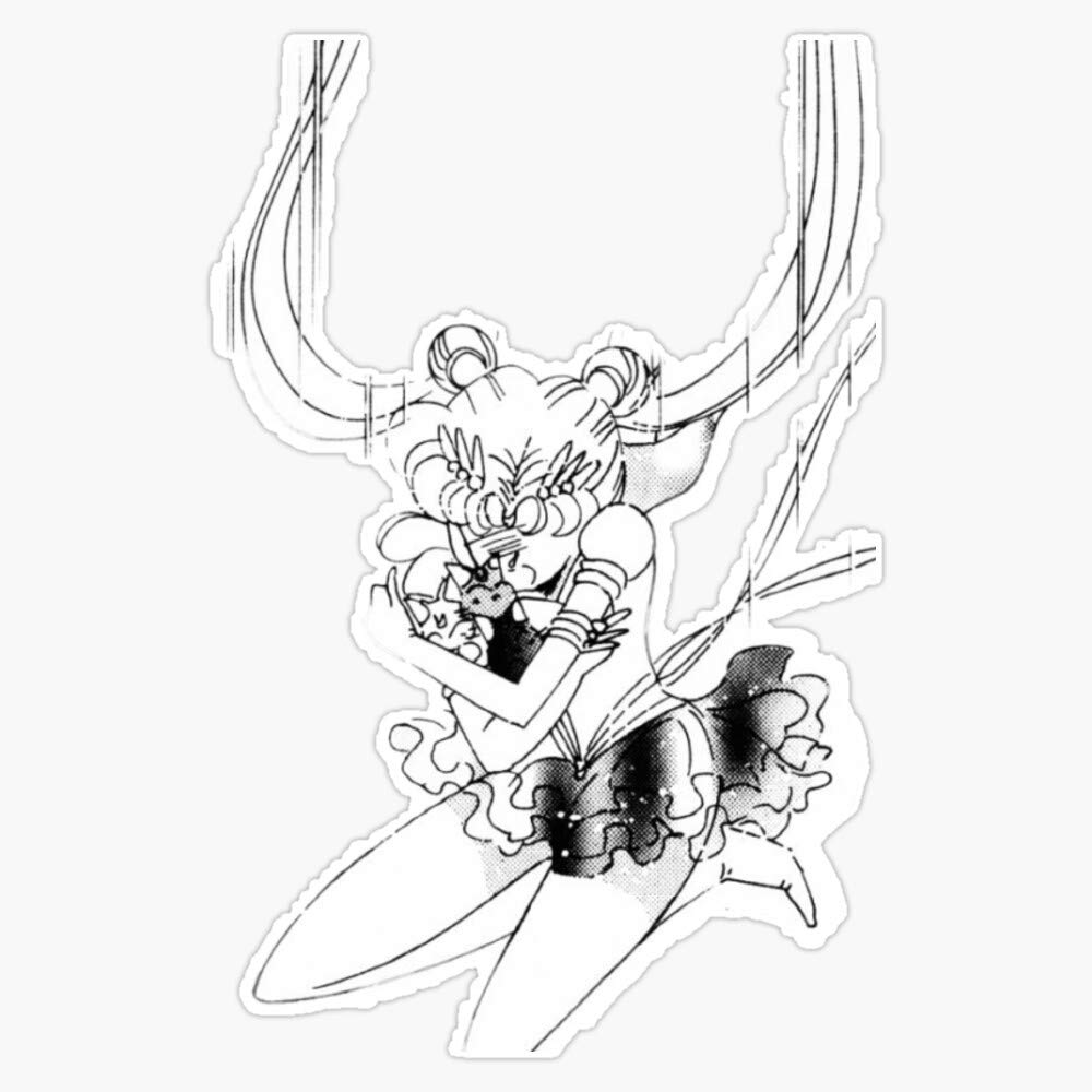 Leyland Designs Sailor Moon Manga Sticker - Durable Outdoor Vinyl Decal for Windows, Bumpers, Laptops, Crafts, and Water Bottles - 5 Inch