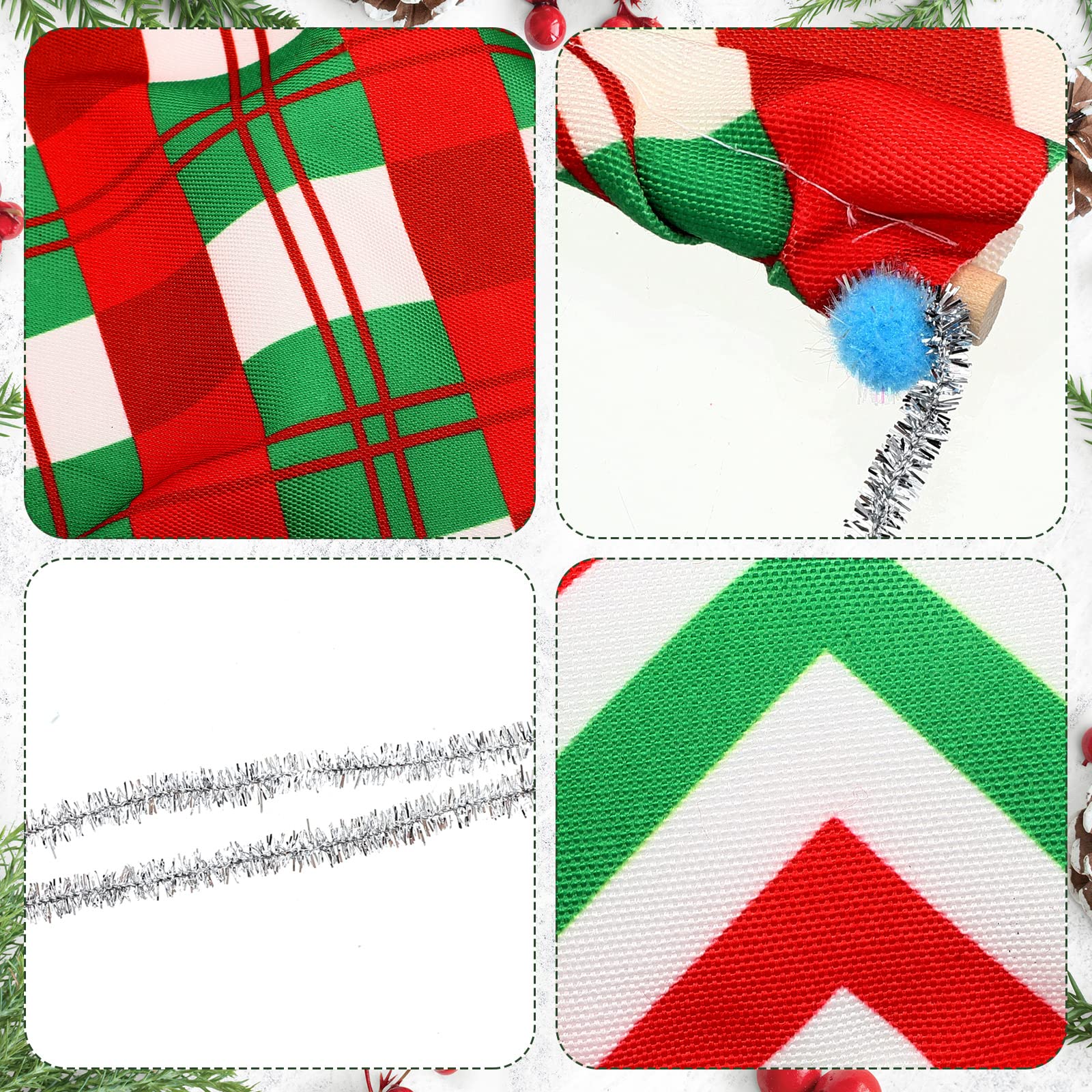 Zomiboo 2-Piece Christmas Doll Hammock Set - Green & Red Mini Hammocks for Dolls, Advent Calendar Fillers, Stocking Stuffers - Perfect for Holiday Decor, Dollhouse Accessories & Christmas Gift Giving