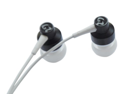 Premium Wooden In-Ear Earbuds with Microphone & Volume Control - Hi-Fi Sound & Super Bass Noise-Isolating Headphones (Ebony Solid Wood) - Perfect for Commuting, Workouts & Travel