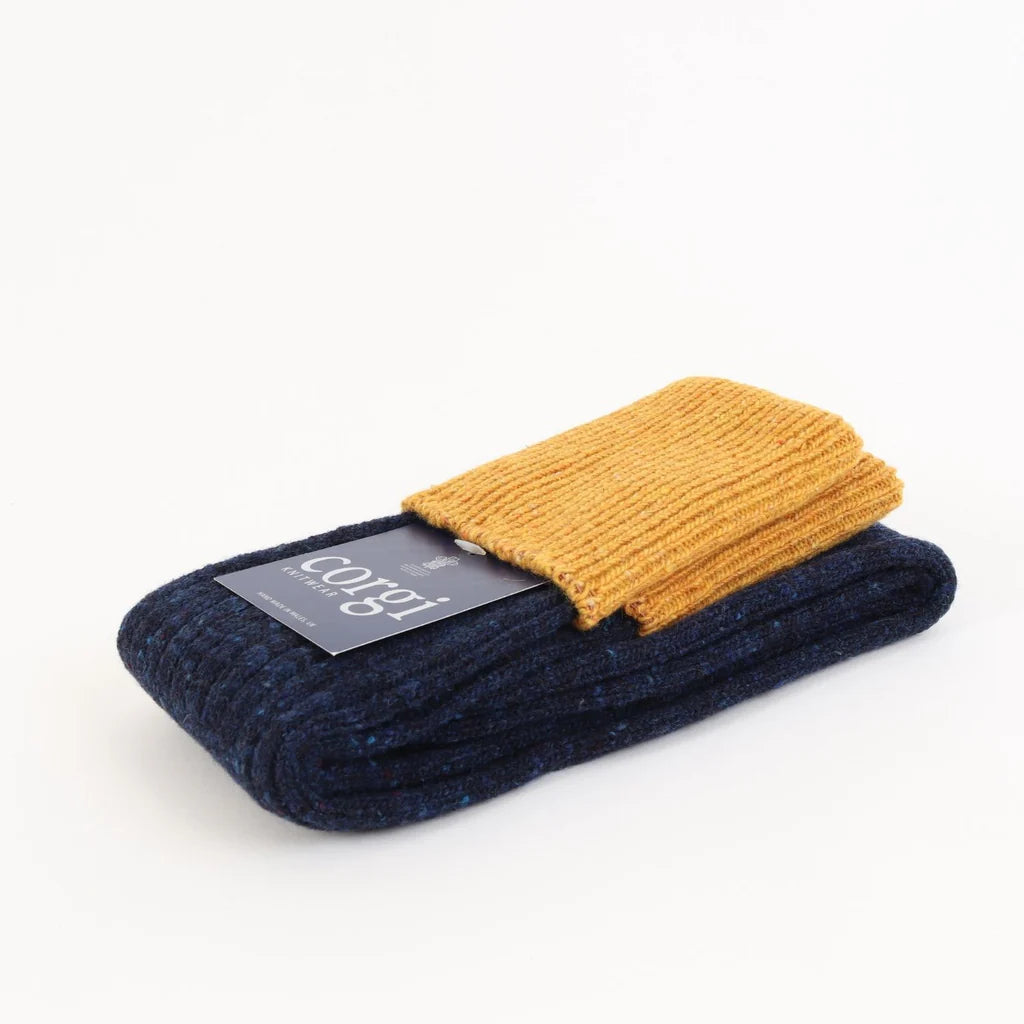 Men's Donegal Wool Welly Socks - Warm & Waterproof Winter Hiking Socks for Outdoor Activities & Cold Weather