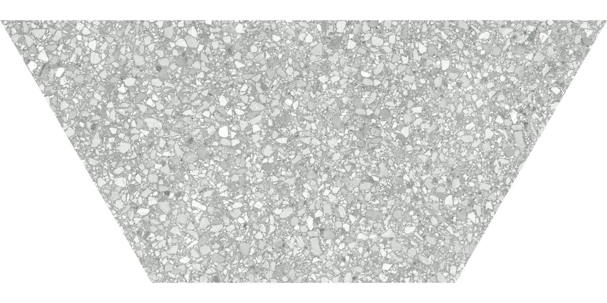 10 x 24 Inch Matte Rectified Porcelain Floor and Wall Tile - Hexagon Trapezoid Shape for Modern Kitchen, Bathroom & Living Room Design