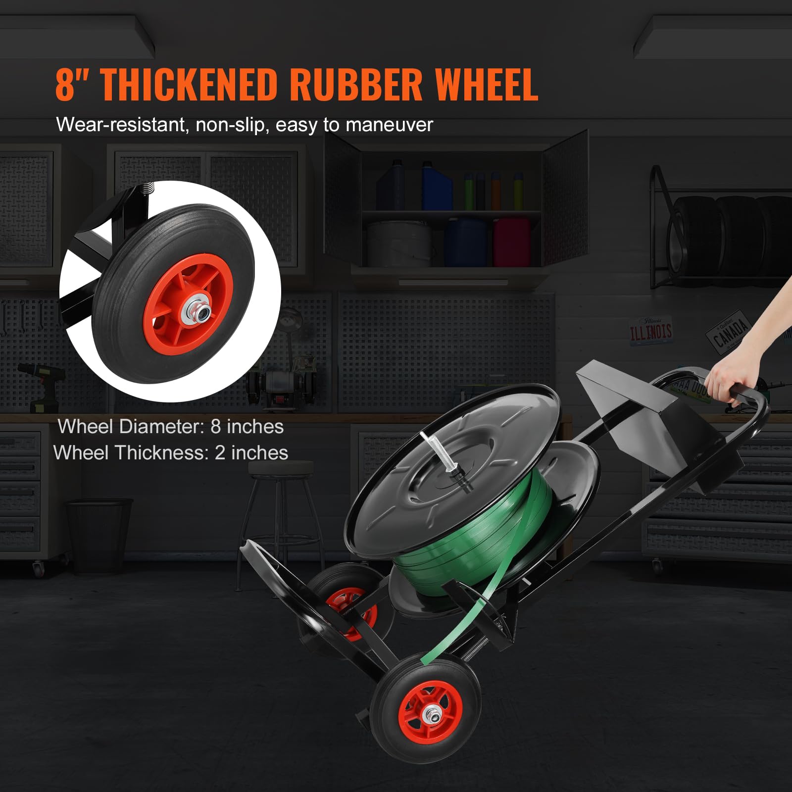 VEVOR Heavy Duty Strapping Cart for PET/PP/Fiber Strapping Coils - 8