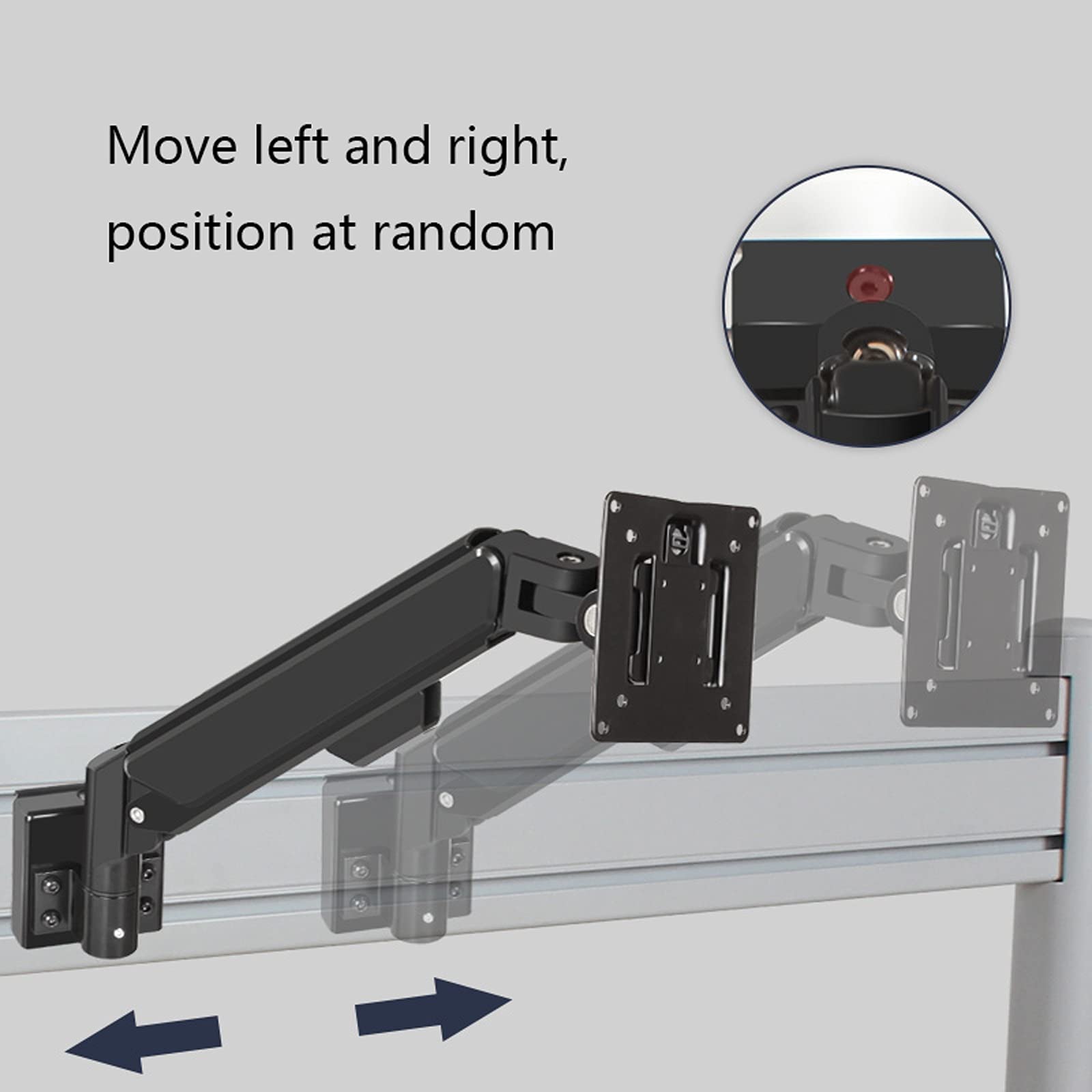 FEIYIYANG Gas Spring Monitor Arm - Adjustable Single Monitor Mount Stand for 10