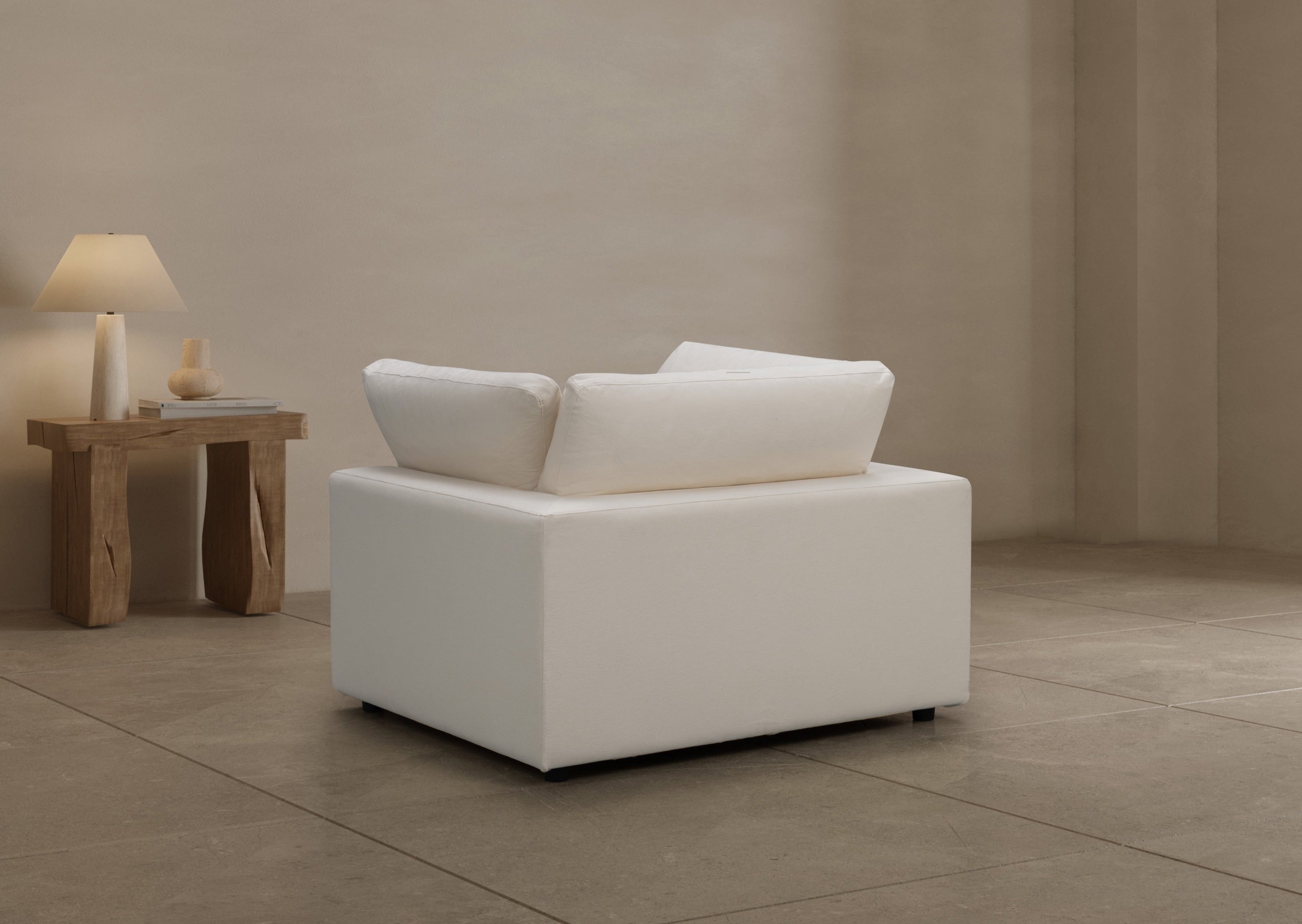 Modern Cali Lounge Chair in Sol Ivory - Stylish Accent Chair for Living Room, Bedroom, or Office - Perfect for Relaxing, Reading, and Home Decor