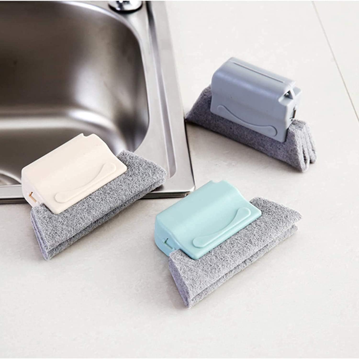 Window Track Cleaning Brush - Dual Head Dust Brush for Window Grooves, Door Slots & Hard-to-Reach Areas - Perfect for Home, Office & Car Cleaning