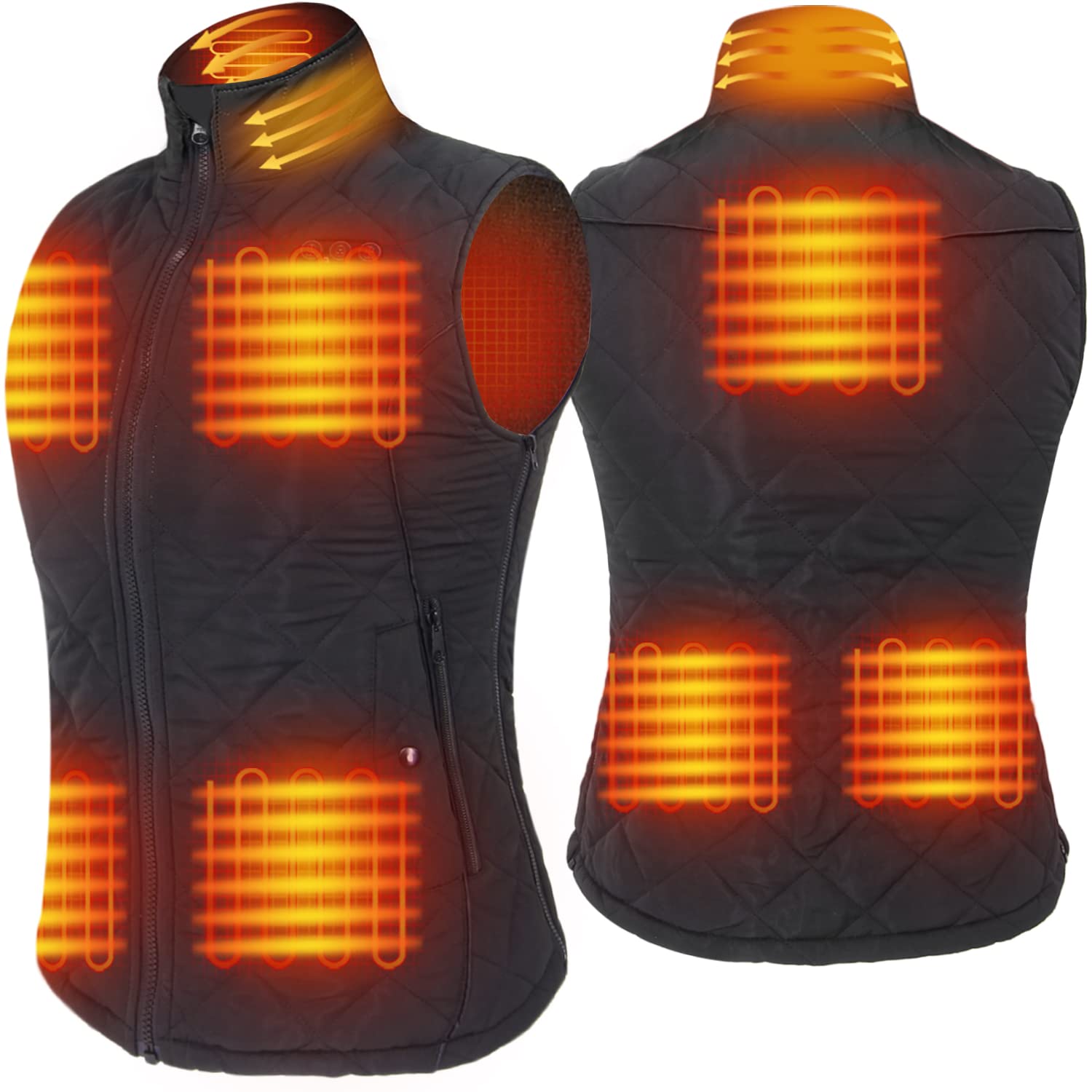 ARRIS Women's Heated Vest with Battery Pack - Adjustable Size 7.4V Electric Warming Jacket for Outdoor Activities, Winter Sports & Cold Weather Wear
