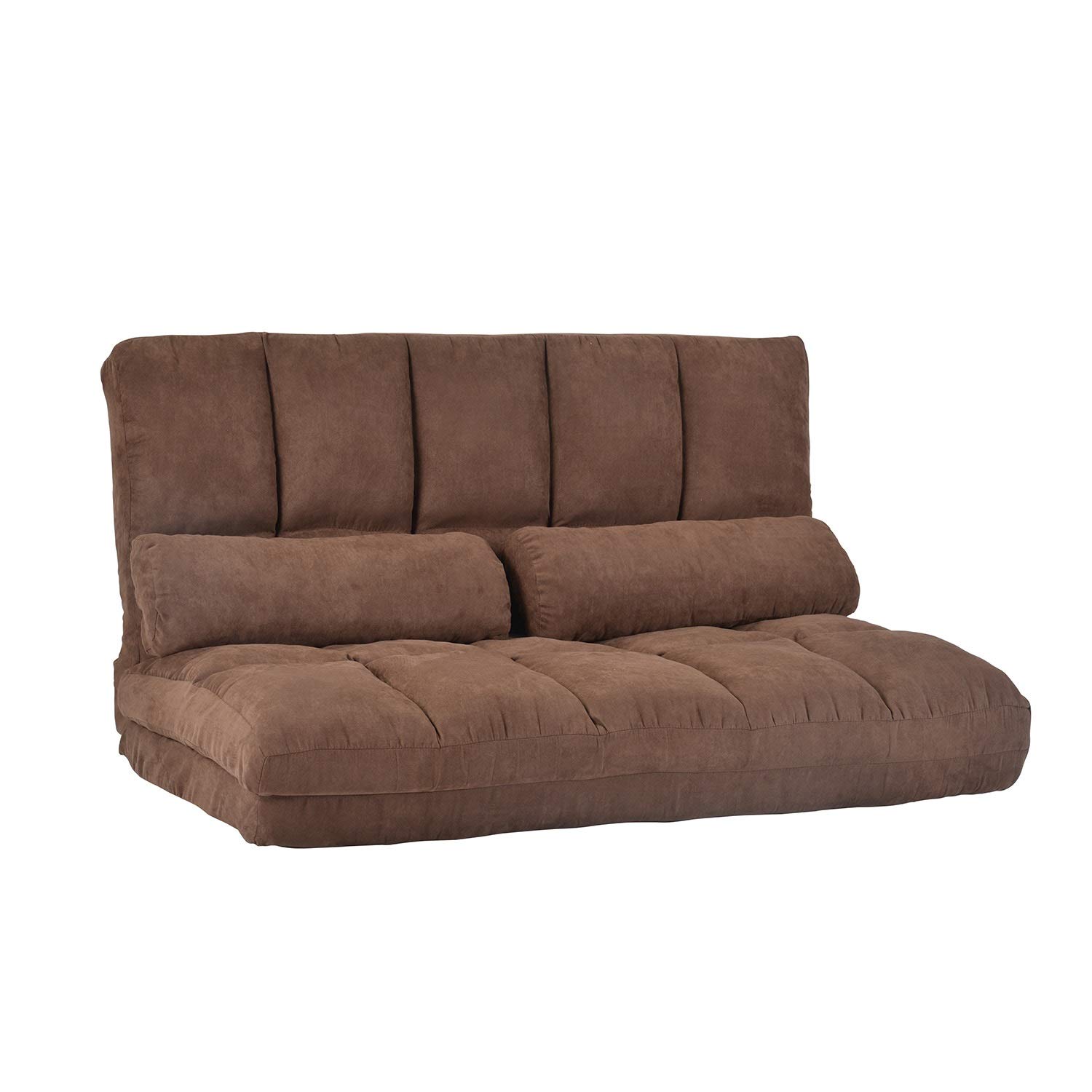 GYDQX Double Chaise Lounge Sofa Floor Couch - Brown Modern Sectional Sofa for Living Room, Bedroom, Patio & Outdoor Relaxation