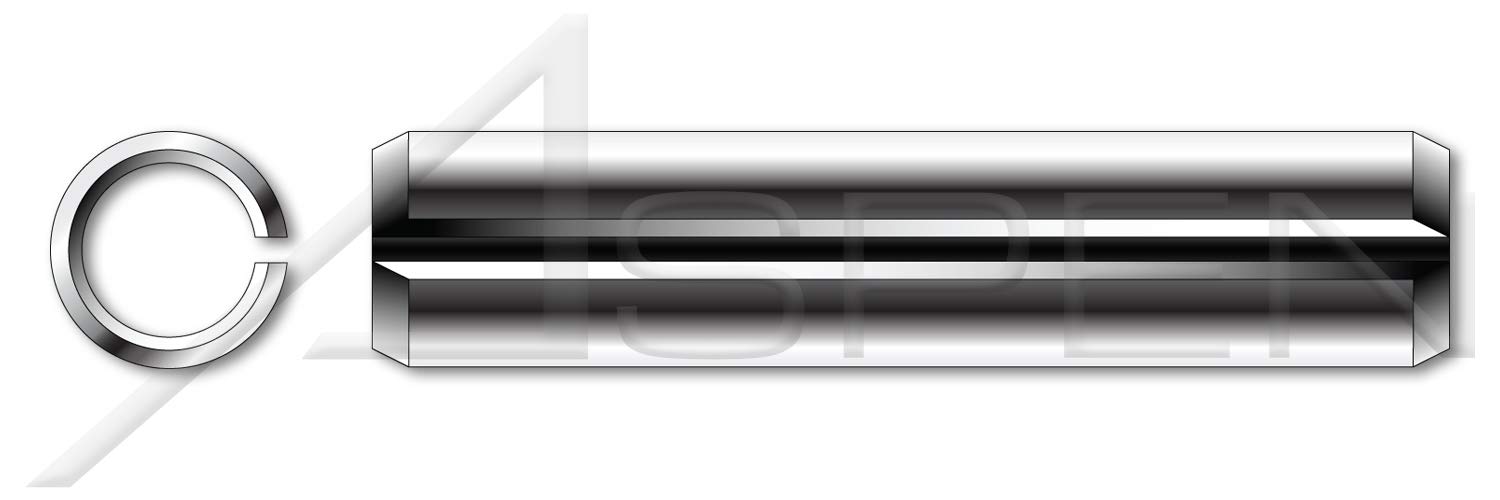 250 Pcs M8 X 45mm ISO 8752 Metric Slotted Spring Pins - Heavy Duty AISI 301 Stainless Steel Dowel Pins for Machinery, Automotive & Industrial Applications