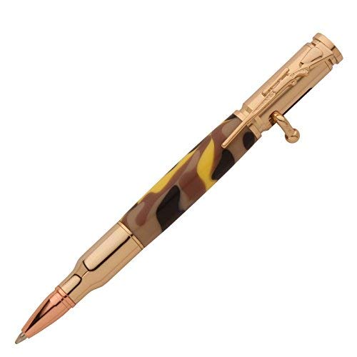 Penn State Industries PKCP8000 Bolt Action 30 Cal Ballpoint Pen Kit - Wood Turning Pen Making Project (10-Pack, Gold) - Perfect for DIY Woodworking, Unique Gifts & Office Supplies