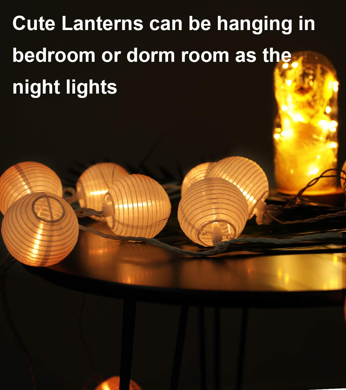 TIGOMOOV 20-Count Mini Globe String Lights - 3 Inch White Connectable LED Lantern Lights for Outdoor & Indoor Decor | Perfect for Weddings, Bedrooms, Patios, Porches, Windows & Garden Parties