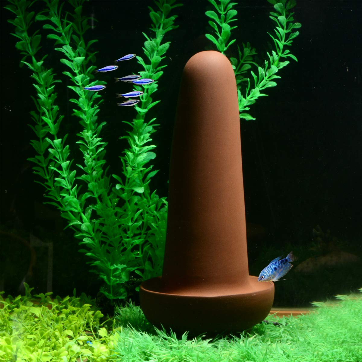 Premium Ceramic Aquarium Cave Decoration - Safe Spawning Cone & Breeding Shelter for Shrimp, Fish Eggs - Natural Hiding Spot for Aquatic Pets - Perfect for Freshwater & Saltwater Fish Tanks (Ideal for Betta Fish, Shrimp Colonies & Breeding Aquascapes)