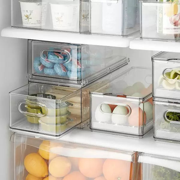 Egg Storage Container - Stackable Plastic Egg Holder for Refrigerator - Perfect for Kitchen Organization & Fresh Egg Storage