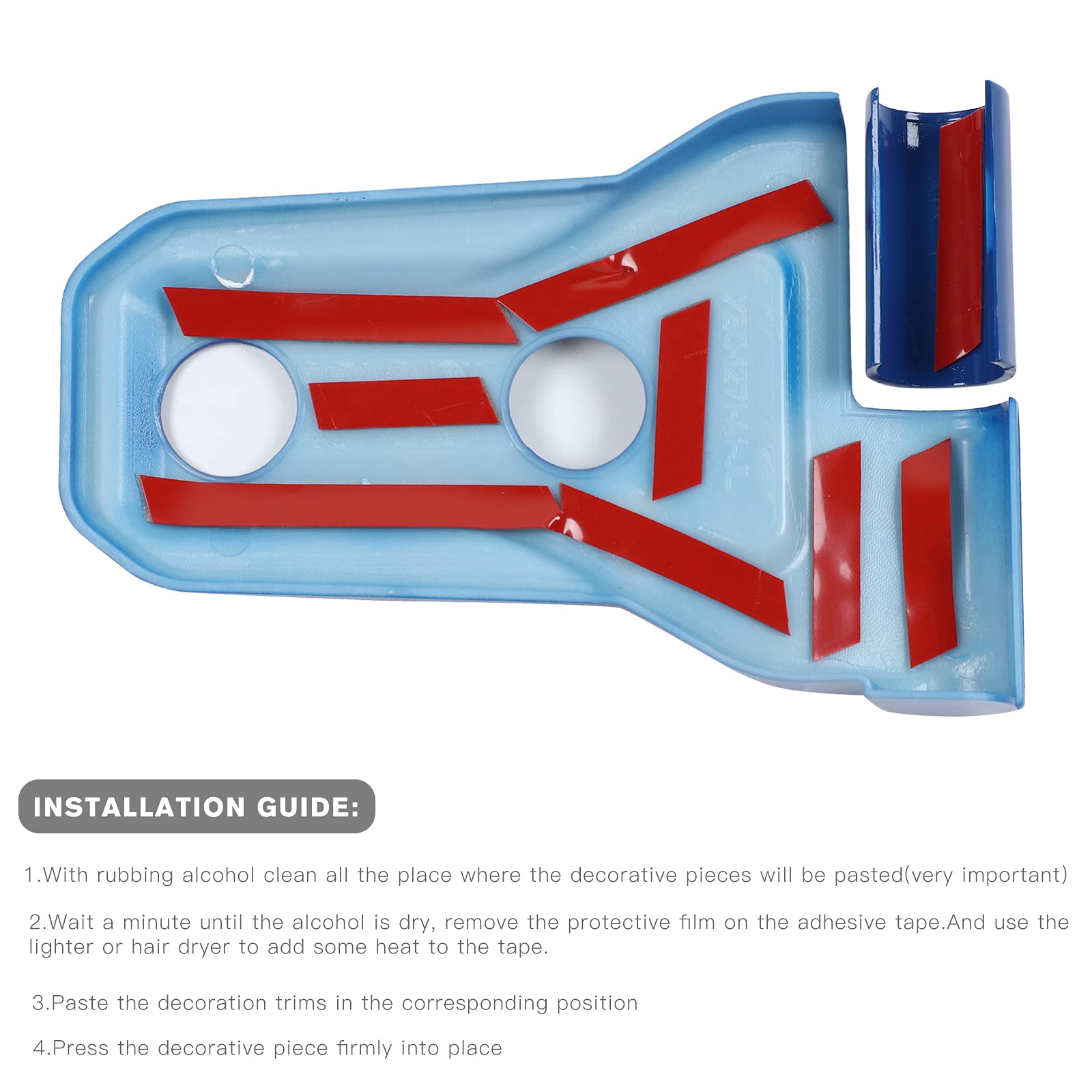 Jeep Wrangler JL JLU & Gladiator JT Door Hinge Covers (2018-2020) - Blue Exterior Accessories 8-Pack - Scratch Protection & Style Upgrade for Off-Road Adventures & Daily Driving