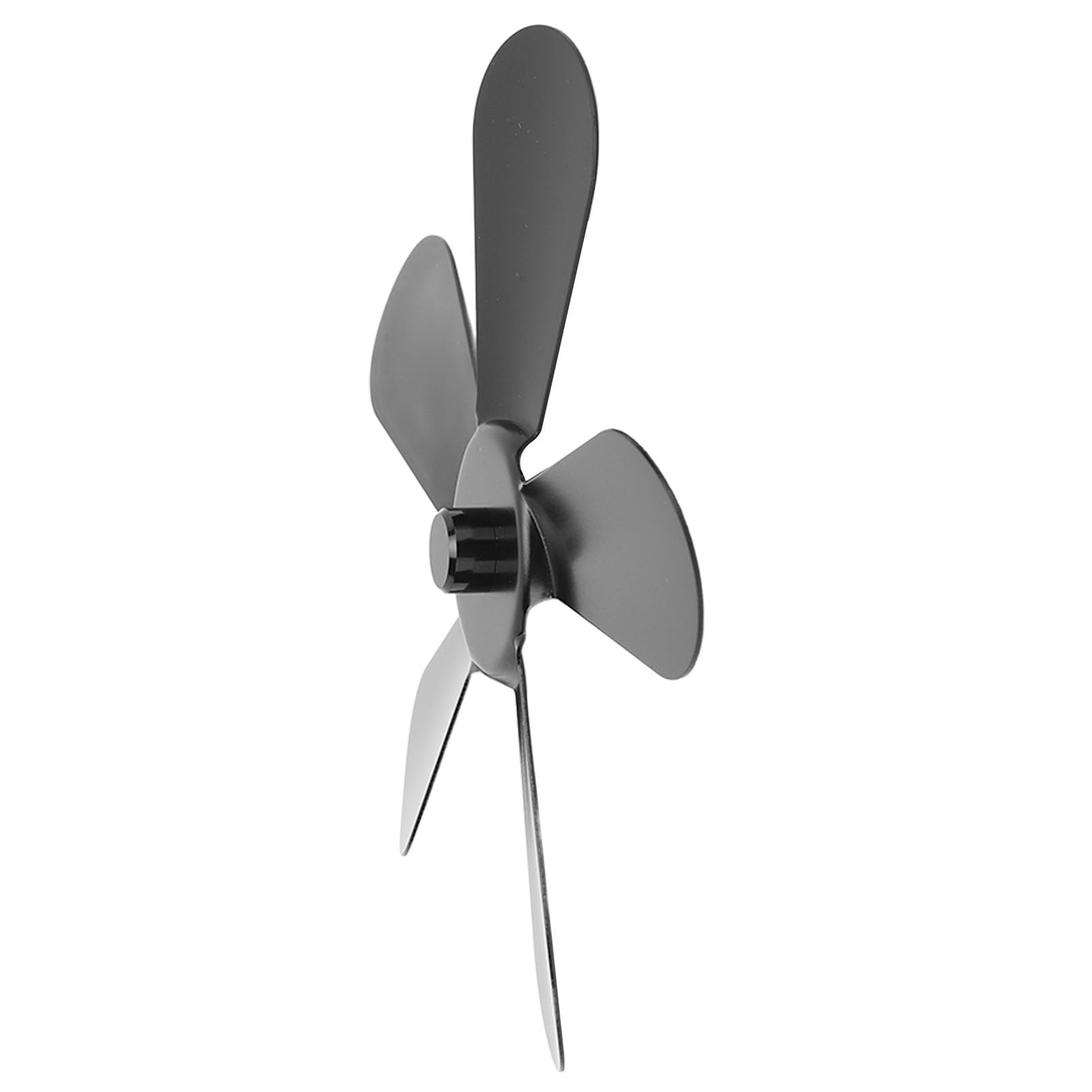 **5-Blade Aluminum Alloy Heat Powered Stove Fan – Black Fireplace Accessory for Efficient Heat Distribution in Living Rooms & Cabins**