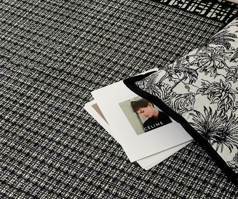 Modern Black Area Rug for Living Room & Bedroom - Large Contemporary Floor Rug for Sofa, Office & Home Decor - Soft & Durable for High-Traffic Areas