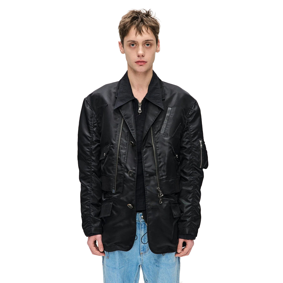 Stylish Men's Flight Bomber Blazer Jacket - Lightweight Slim Fit Casual Coat for Travel, Work & Outdoor Activities