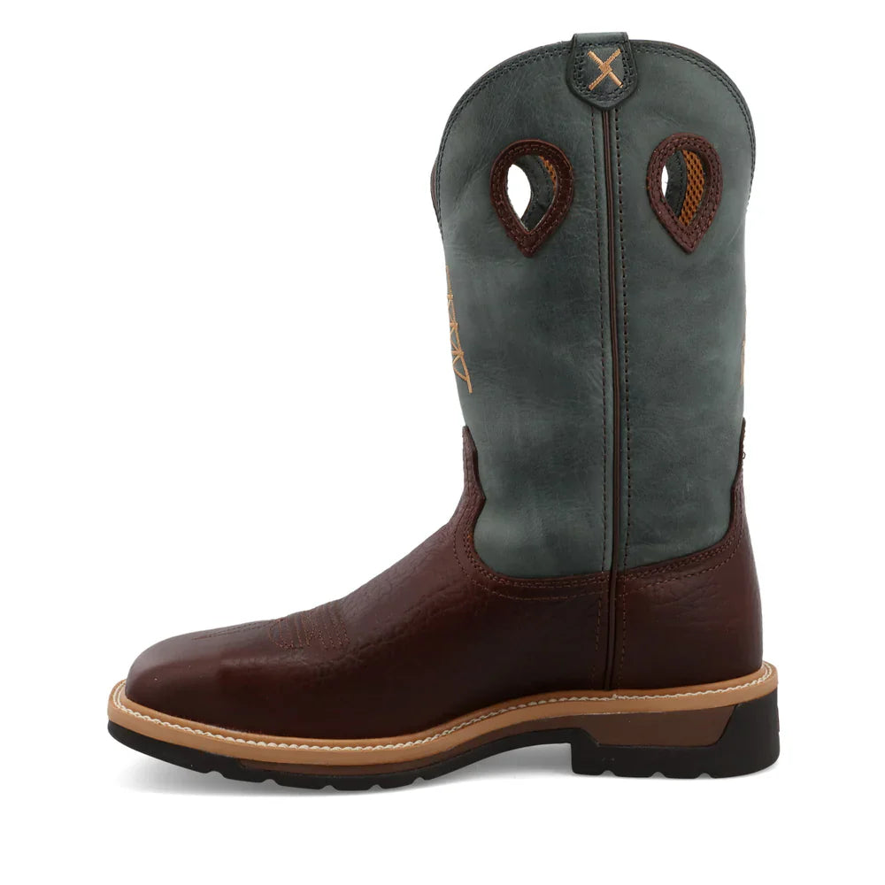 Men's 12 Inch Western Work Boots - Durable Leather Cowboy Boots for Ranch Work & Outdoor Activities | Perfect for Rodeo, Construction & Country Style Fashion