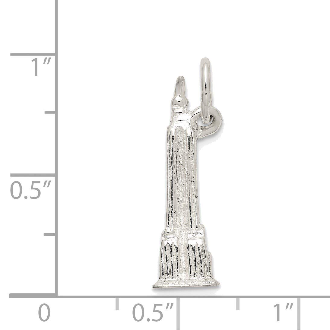 Bonyak Sterling Silver Empire State Building Charm Pendant - Elegant NYC Skyline Jewelry for Women, Gift for Travel Lovers & New York Souvenir